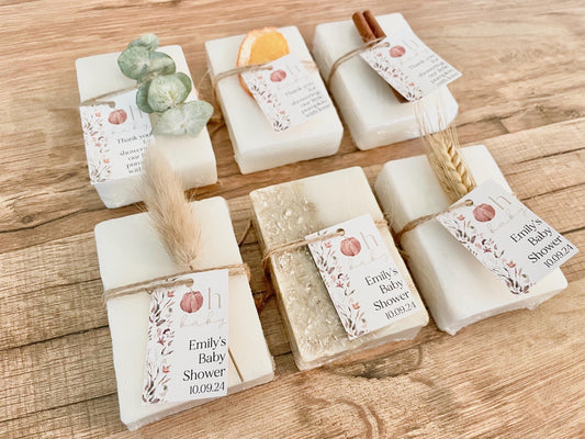 Oh Baby Fall Pumpkin Baby Shower Soap Favors