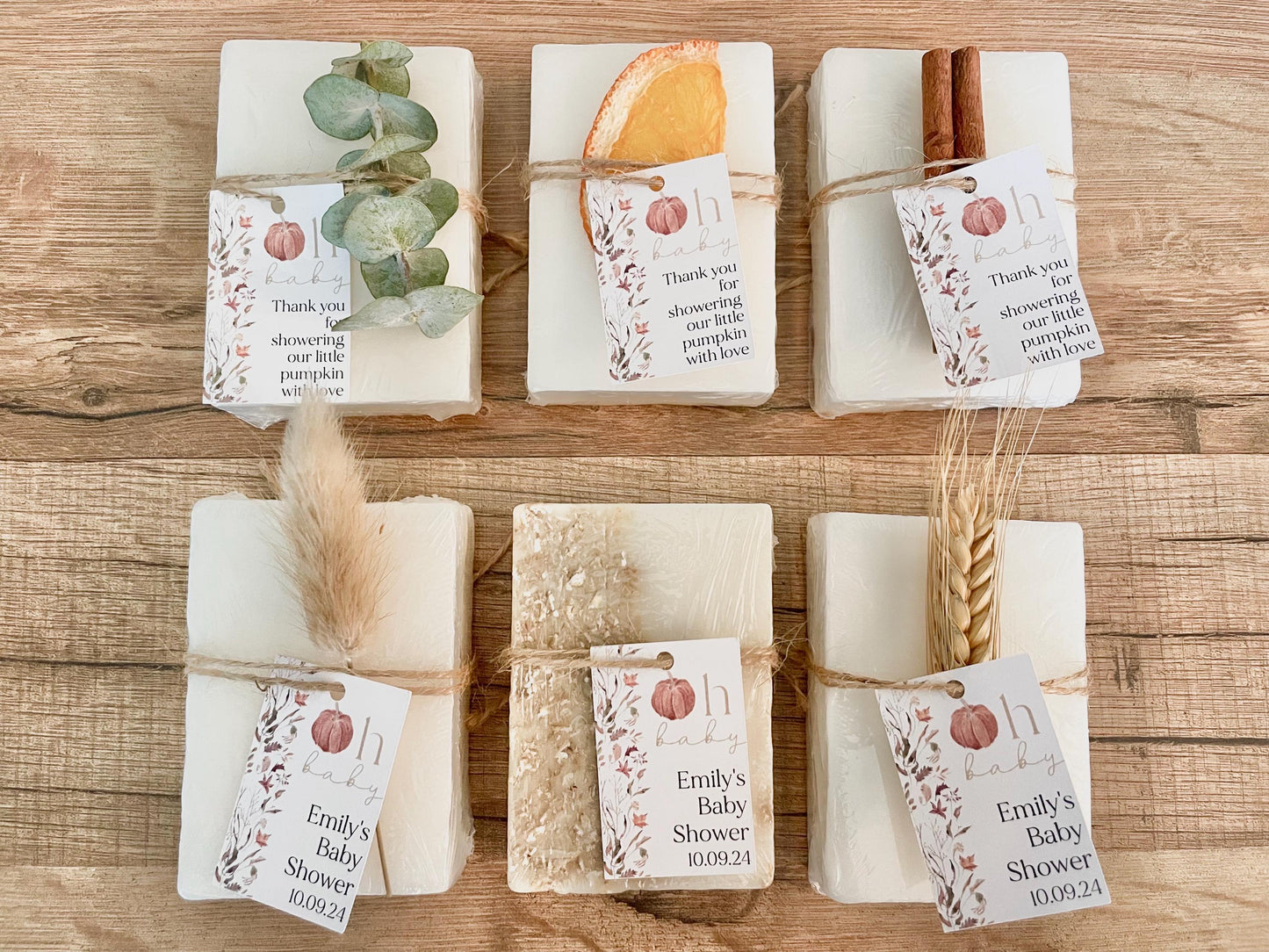 Oh Baby Fall Pumpkin Baby Shower Soap Favors