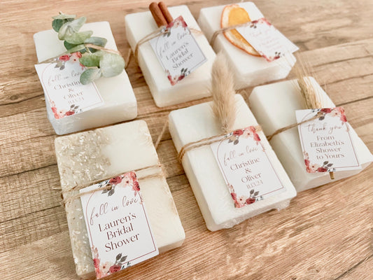 Fall in Love Bridal Shower Soap Favors set of 8