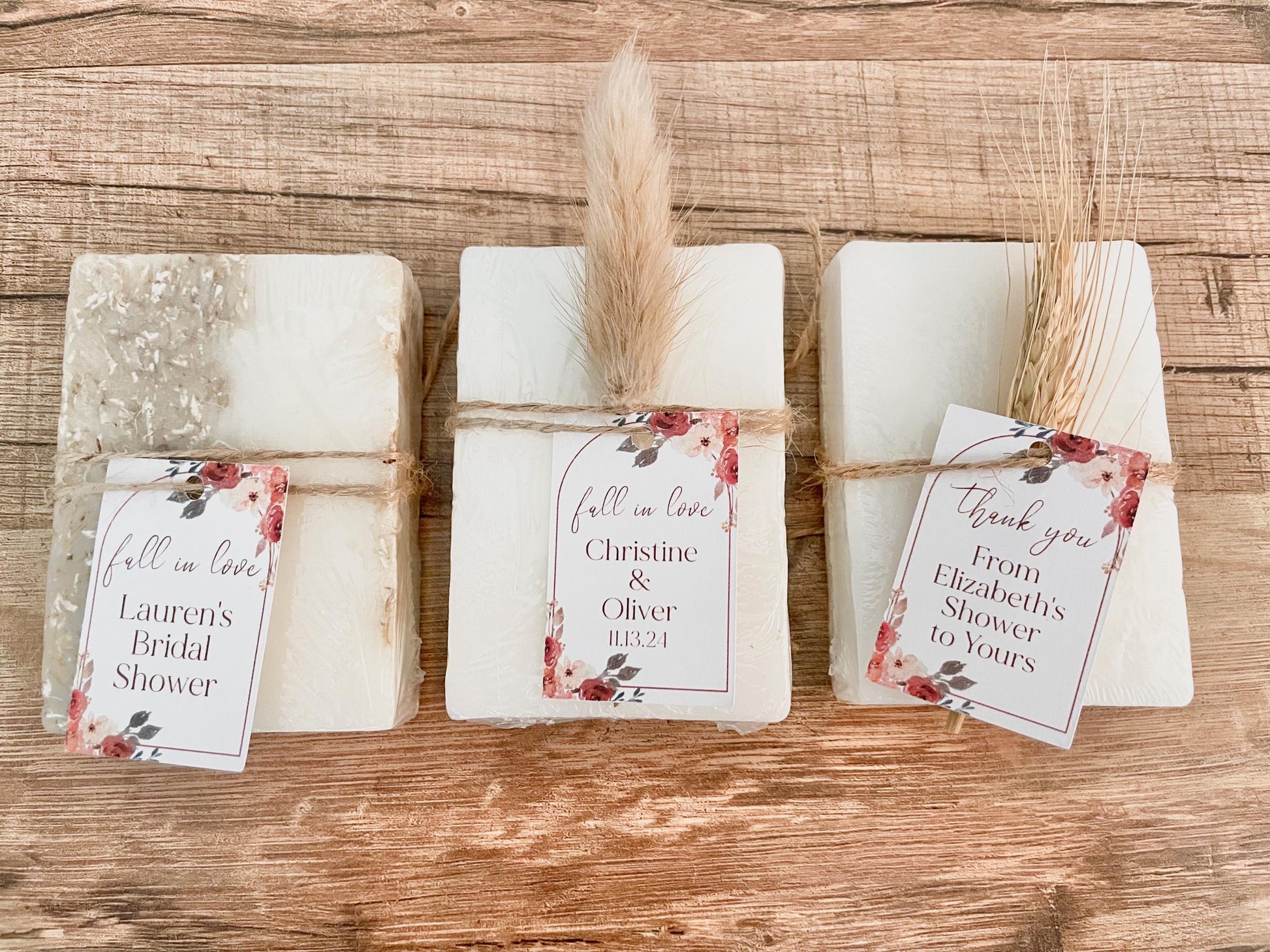 Fall in Love Bridal Shower Soap Favors set of 8
