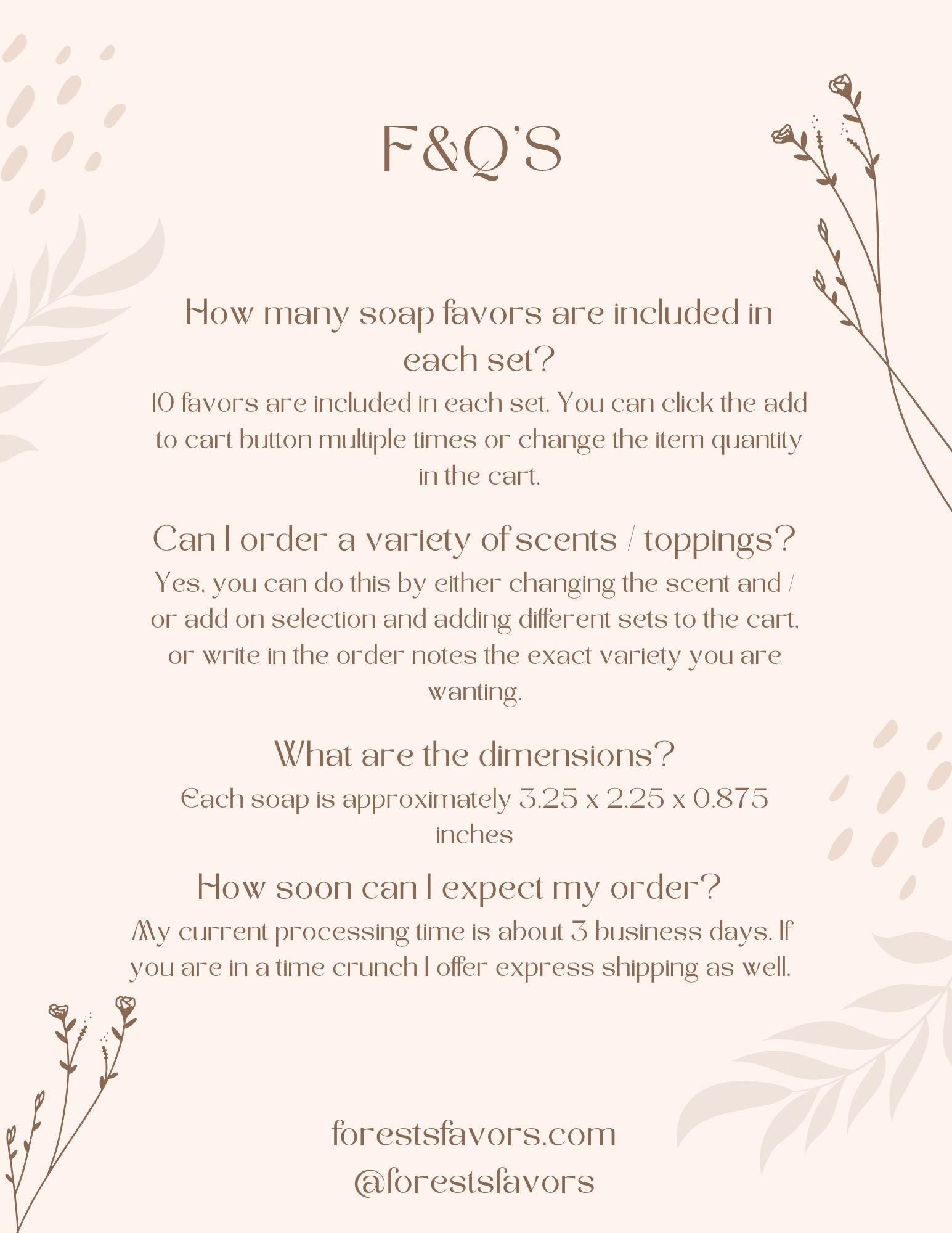 Elegant Greenery Wedding Soap Favors – Handmade Guest Gifts