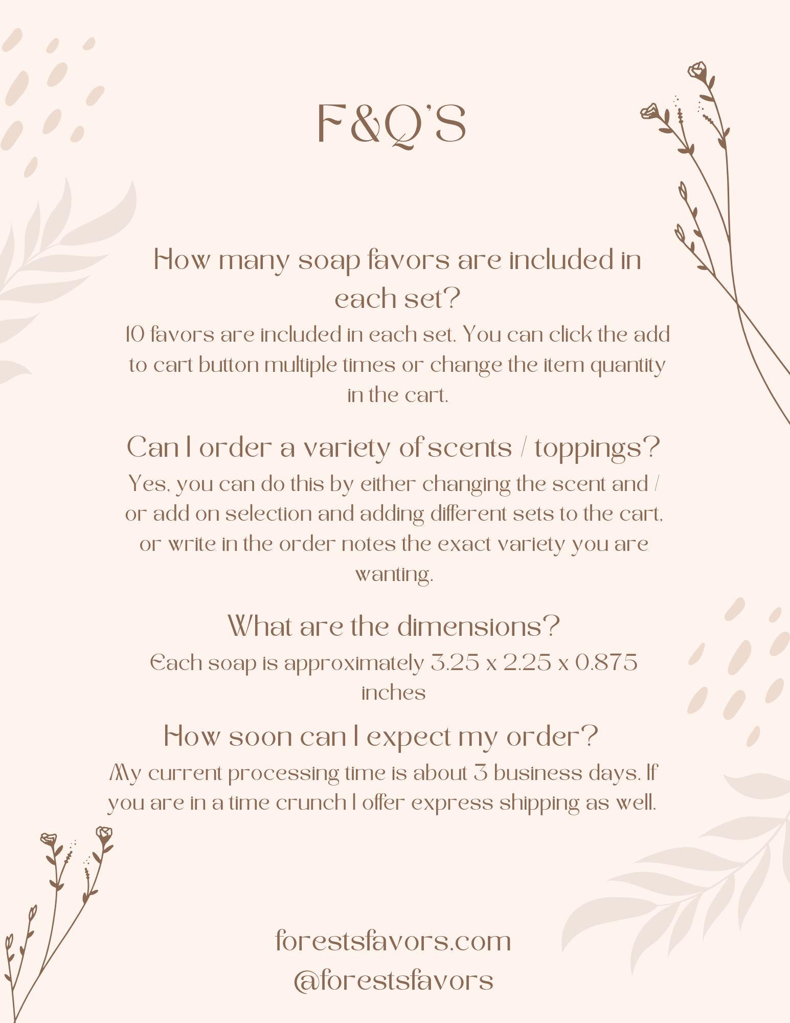 Elegant Baby Shower Favors – Handmade Soap Bars with Greenery Eucalyptus Tag – Personalized Set of 8 – Essential Oil Soap Gifts