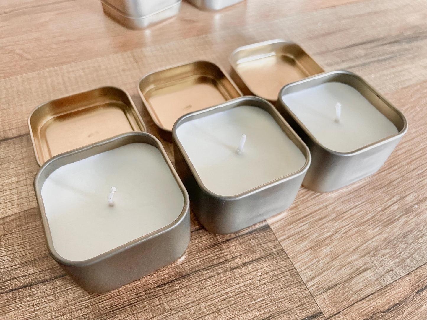 Mini Gold Tin Candle Wedding Favors - Personalized Candle Gift for Guests – Bridal Shower Favor