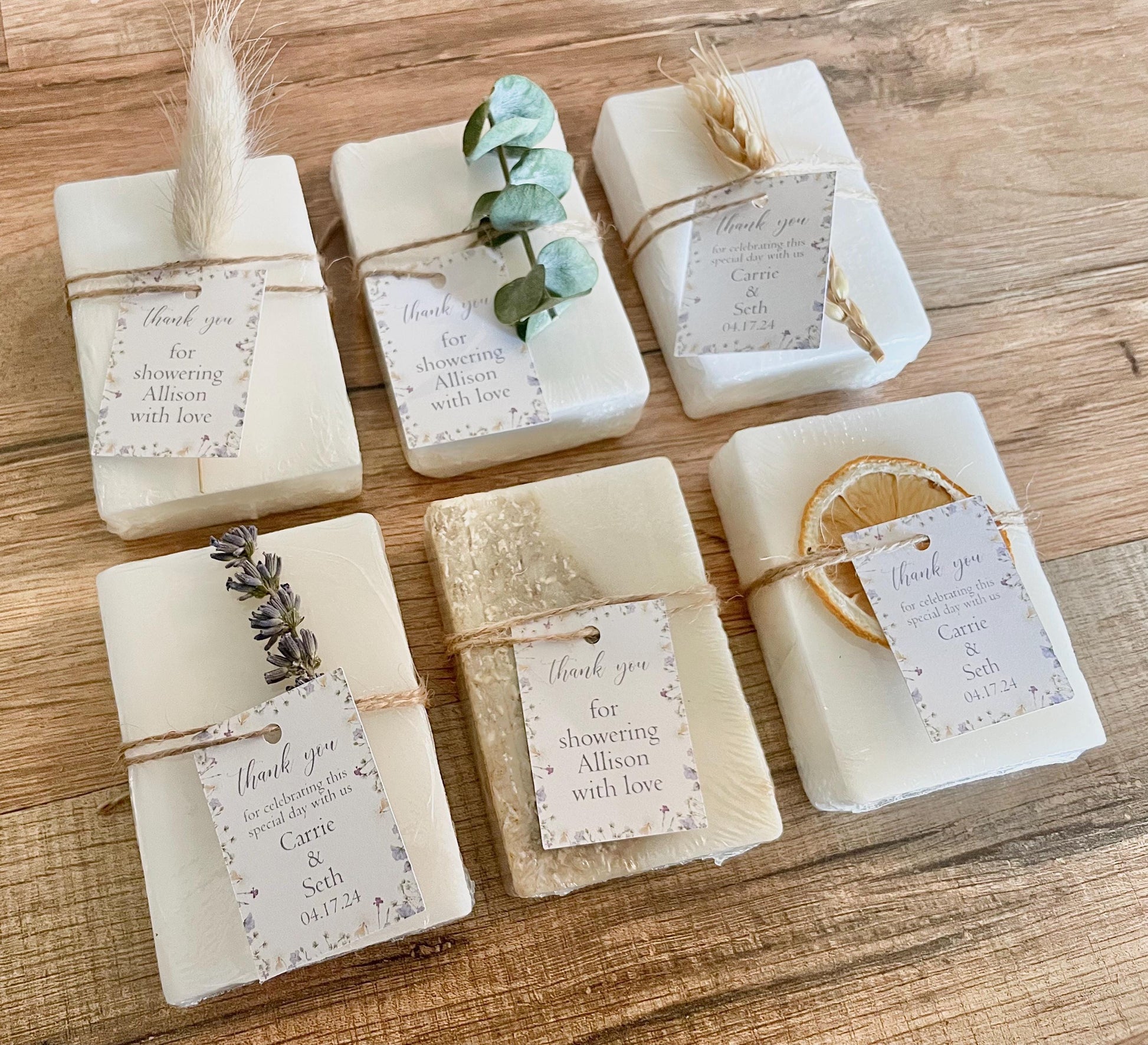 Bridal Shower Favors for Guests in Bulk Soap Favors Purple and Yellow Floral Wedding