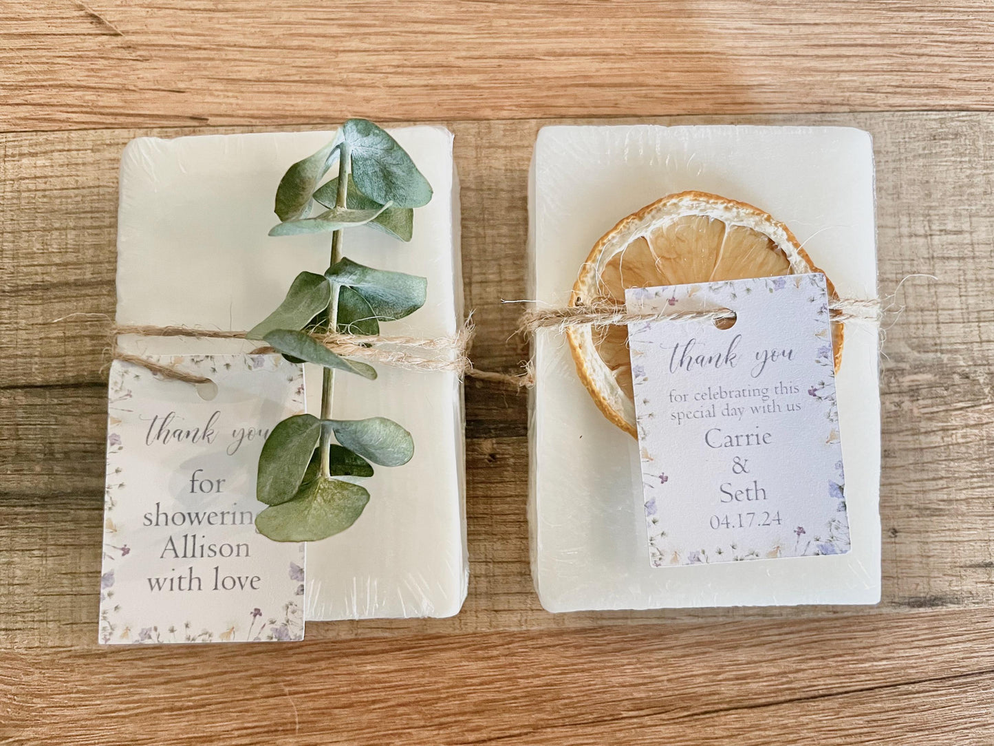 Bridal Shower Favors for Guests in Bulk Soap Favors Purple and Yellow Floral Wedding