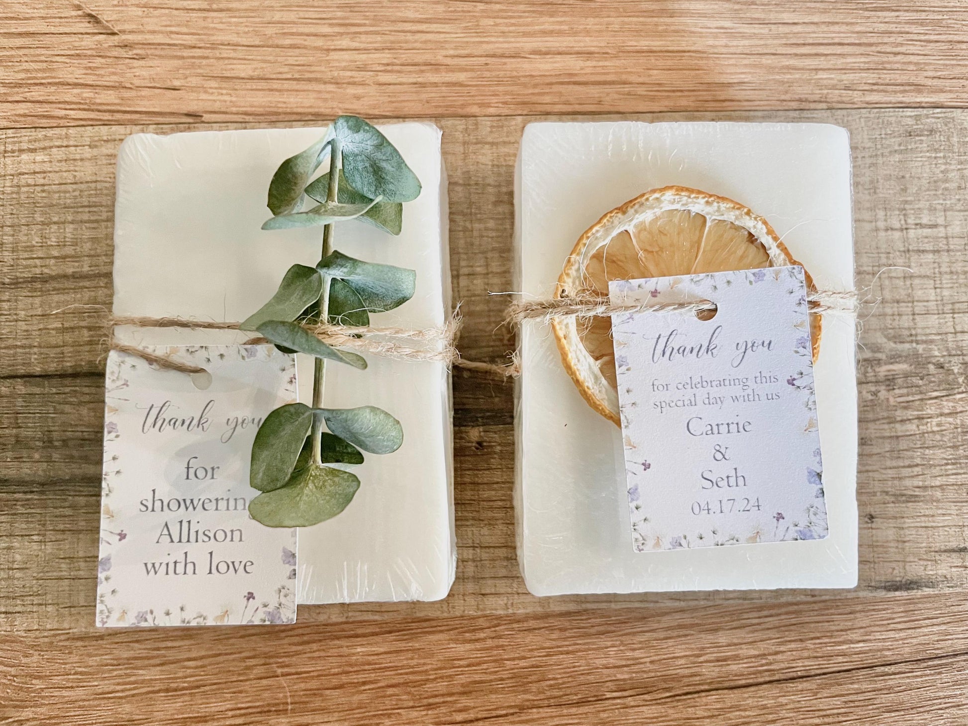 Bridal Shower Favors for Guests in Bulk Soap Favors Purple and Yellow Floral Wedding
