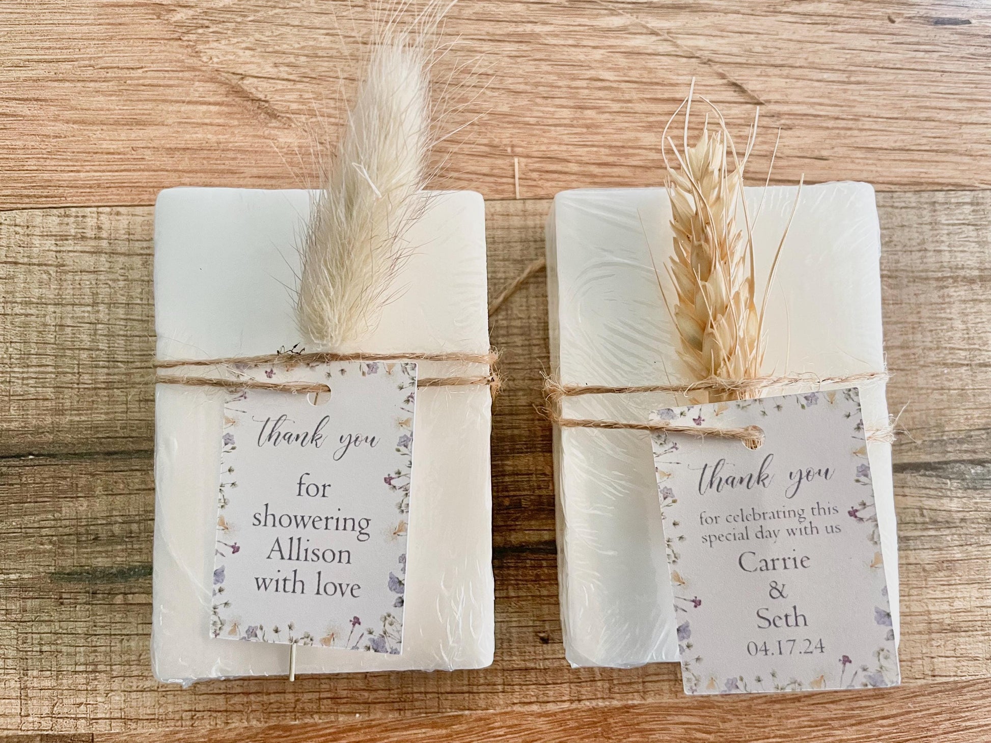 Bridal Shower Favors for Guests in Bulk Soap Favors Purple and Yellow Floral Wedding