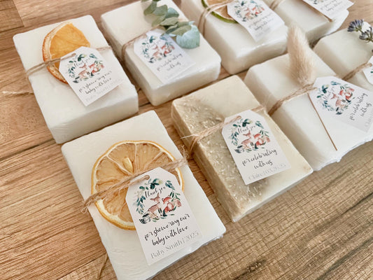 Woodland Baby Shower / Birthday Party Soap Favors Set of 8