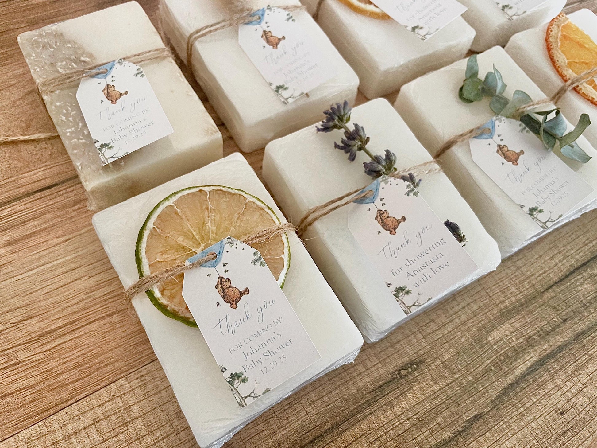 Winnie the Pooh Baby Shower Favors Soaps set of 8