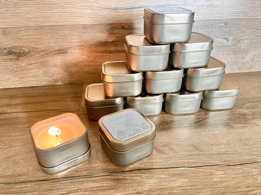 Gold Mini Candle, Bridal Shower Favors for Guests, Candle Wedding Favors for Guests, Personalized Bulk Favors, Custom Wedding Candles