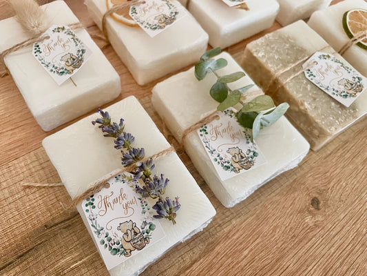 Winnie the Pooh Baby Shower Favors: Handmade Essential Oil Soap (Set of 8)