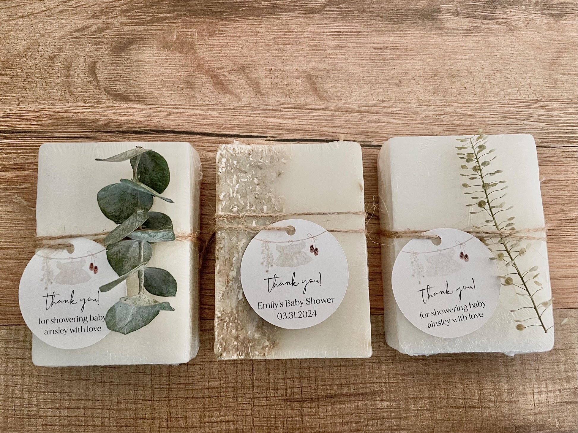 Girl Baby Shower Soap Favors – Handmade Guest Gifts with Personalized Tag