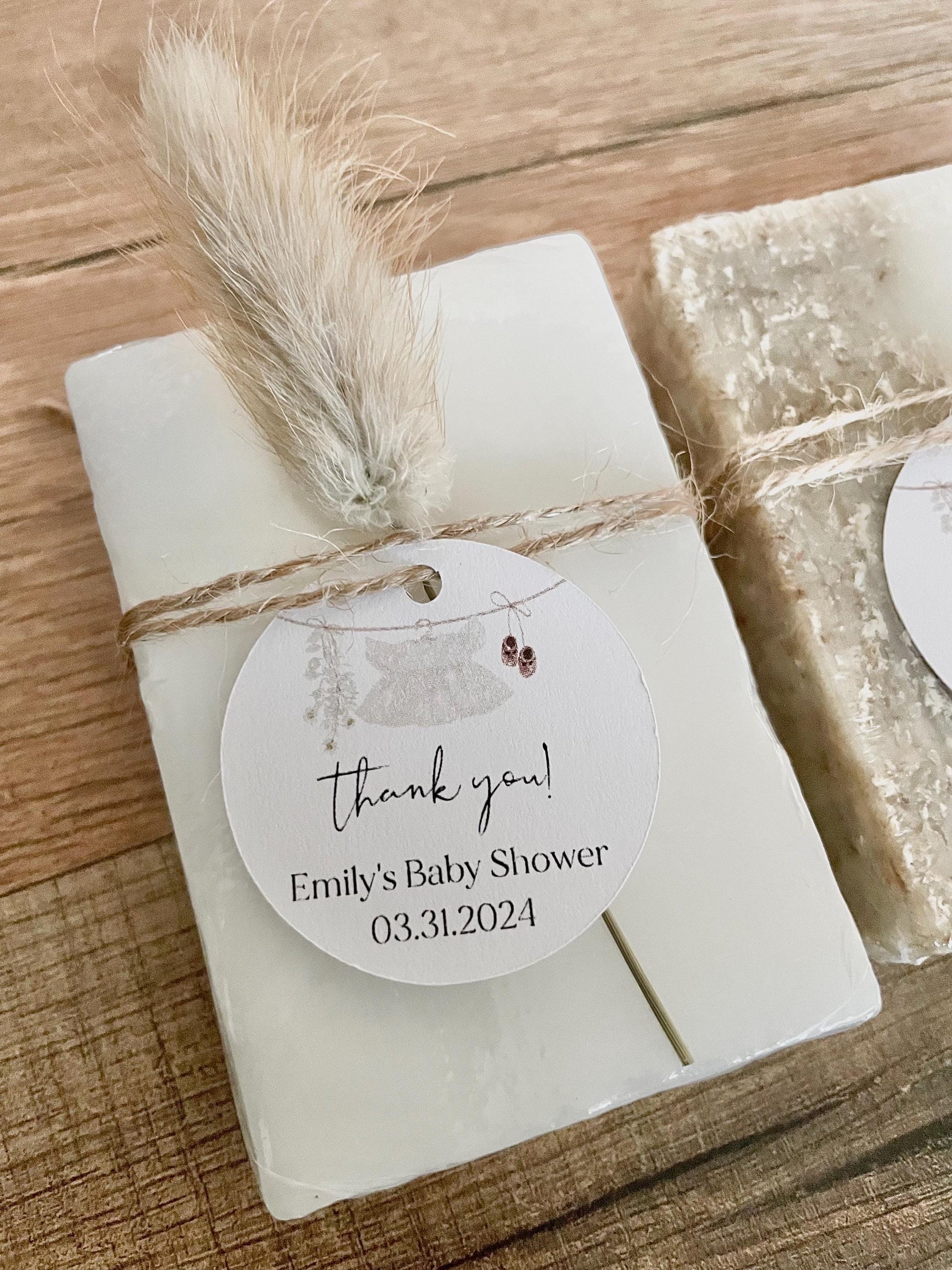 Girl Baby Shower Soap Favors – Handmade Guest Gifts with Personalized Tag