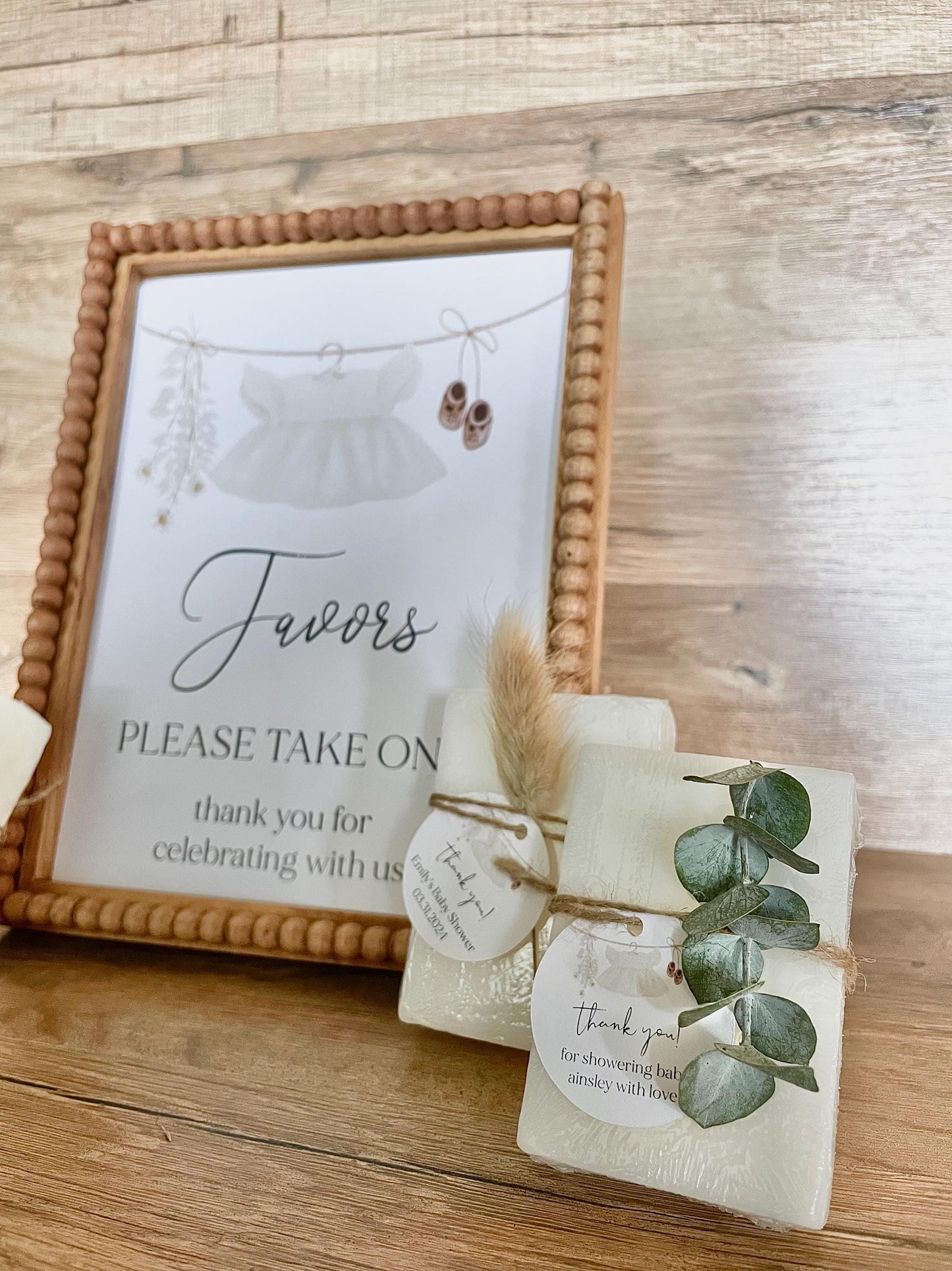 Girl Baby Shower Soap Favors – Handmade Guest Gifts with Personalized Tag