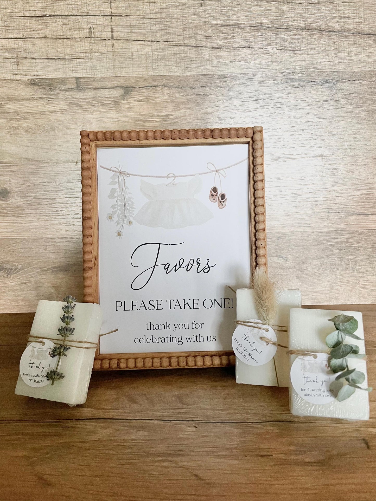 Printed Favor Sign for Girl Baby Shower Favors