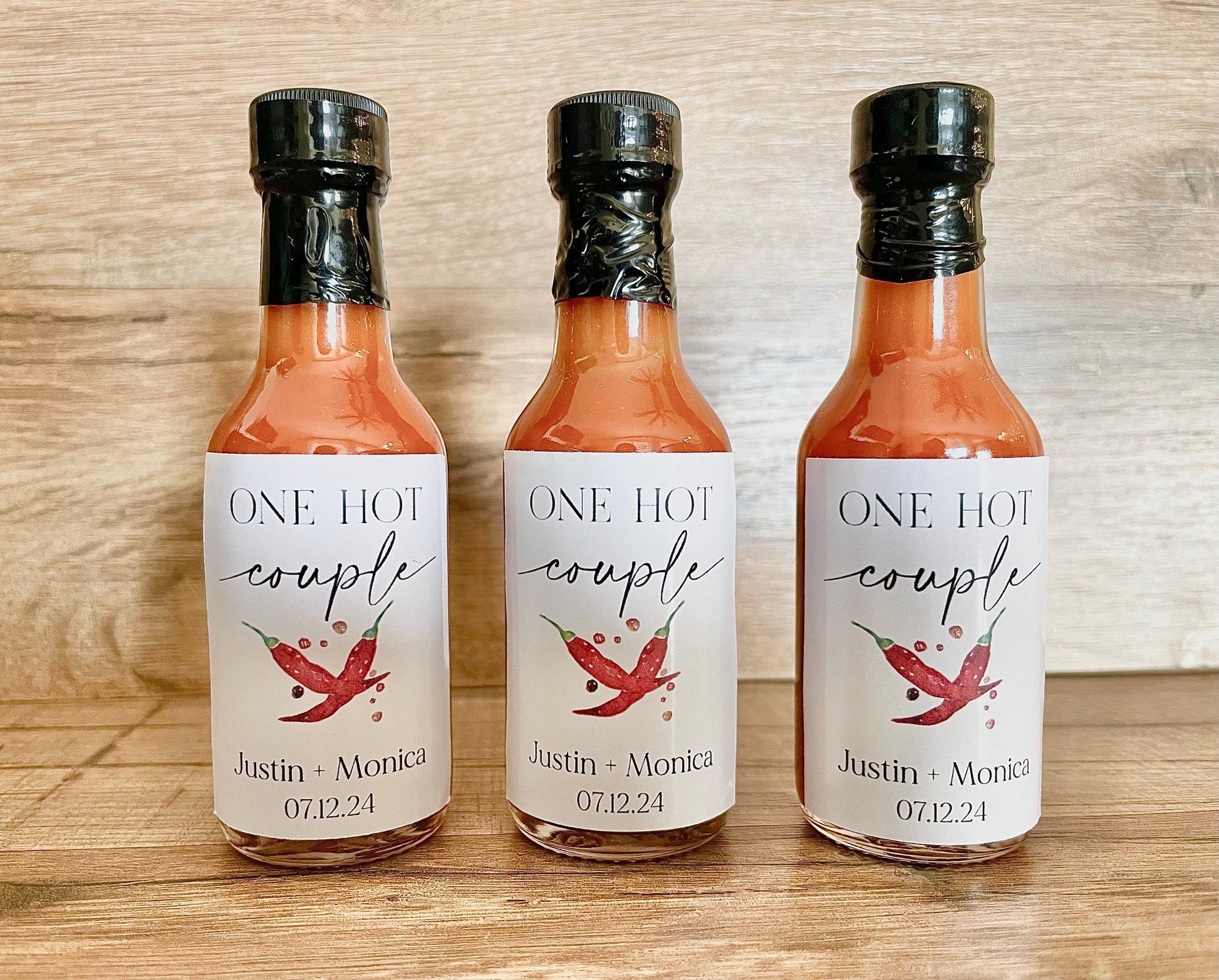 Mini Hot Sauce Wedding Favors