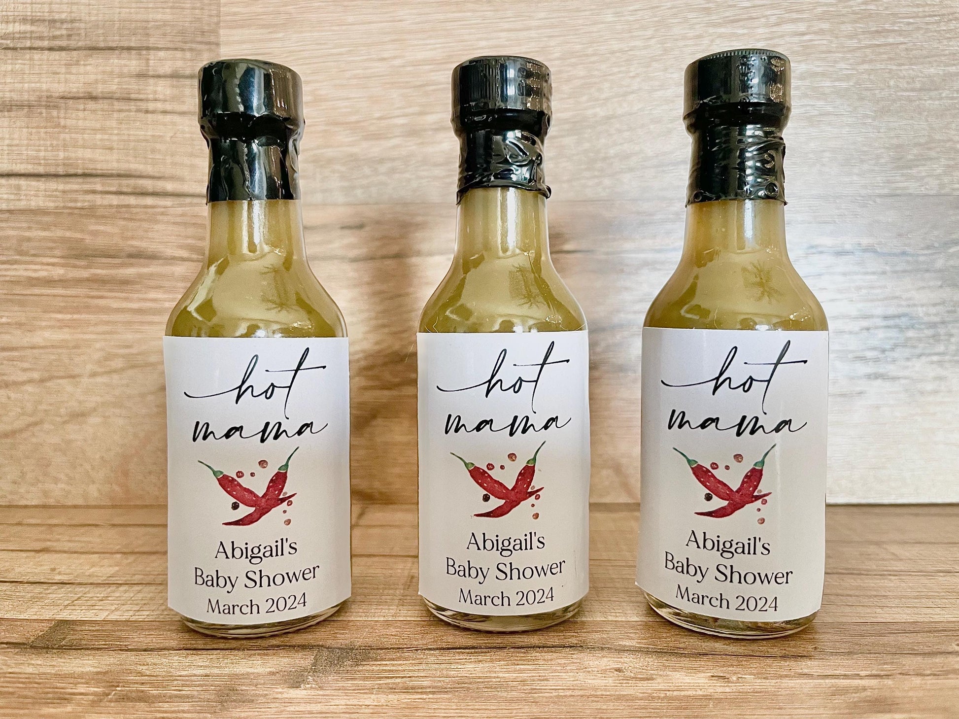 Mini Hot Sauce Baby Shower Favors