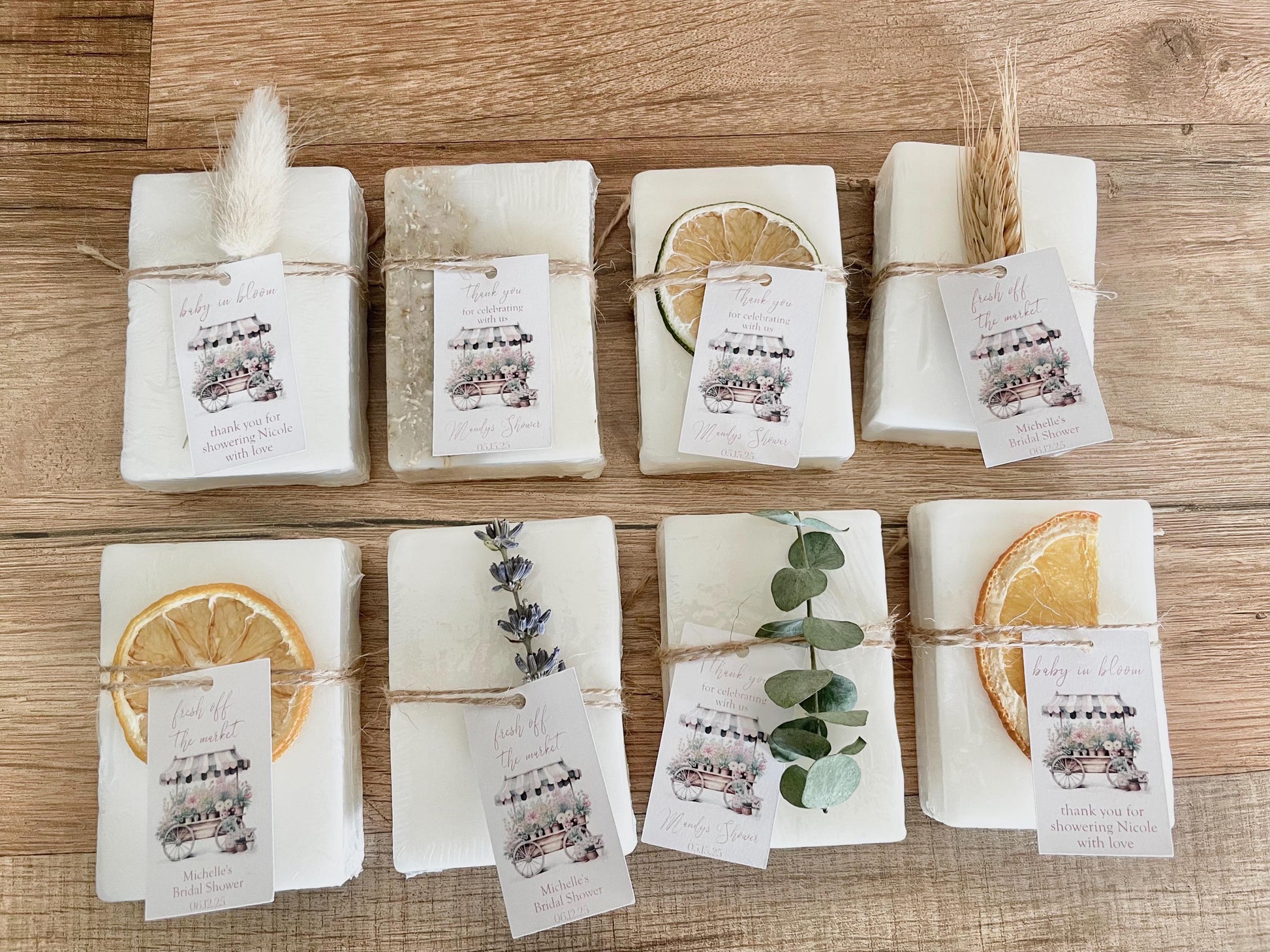 Fresh Off the Market Bridal Shower Favors - Baby in Bloom Shower Favors - Locally Grown Baby Shower Favors