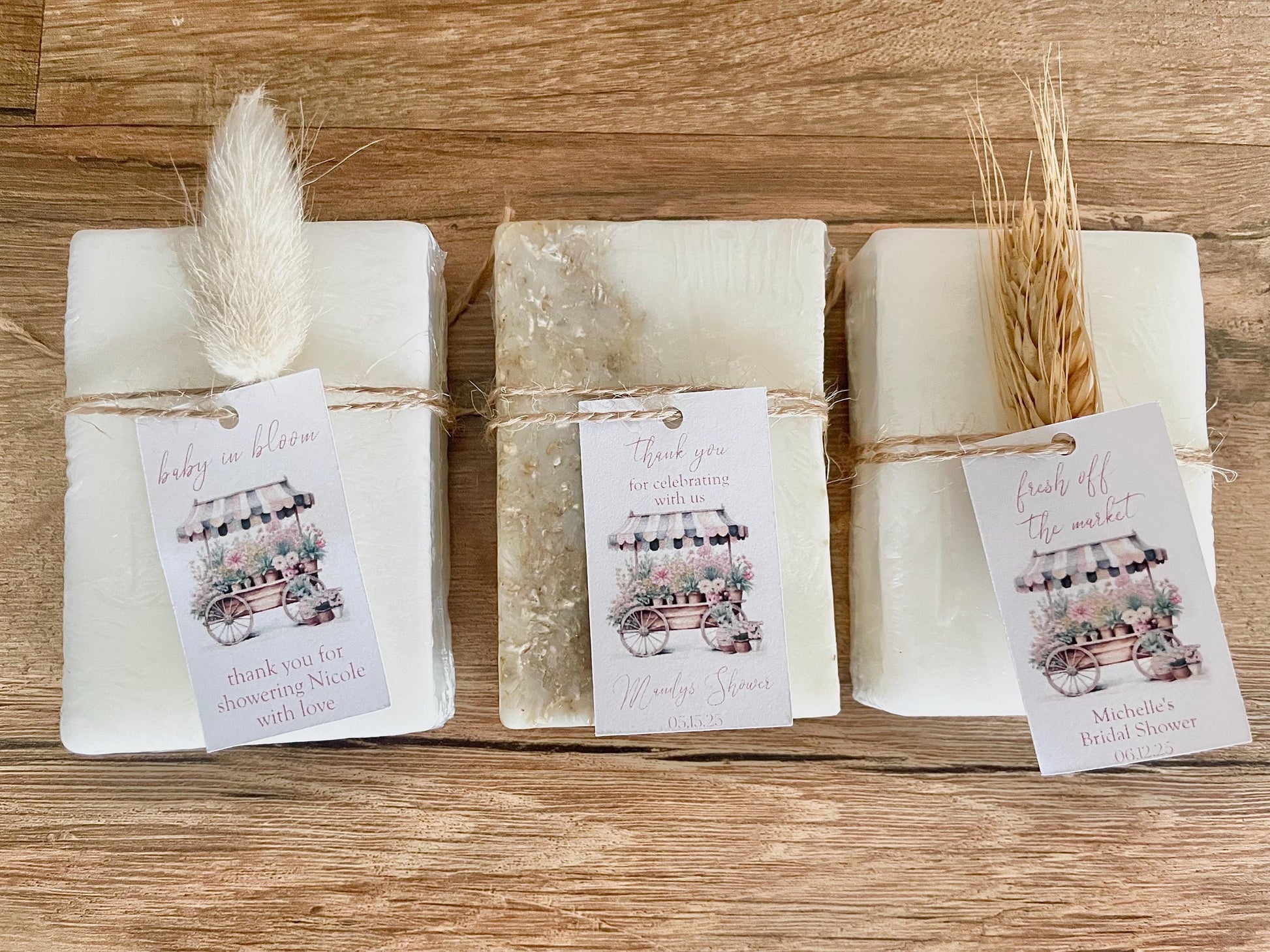 Fresh Off the Market Bridal Shower Favors - Baby in Bloom Shower Favors - Locally Grown Baby Shower Favors