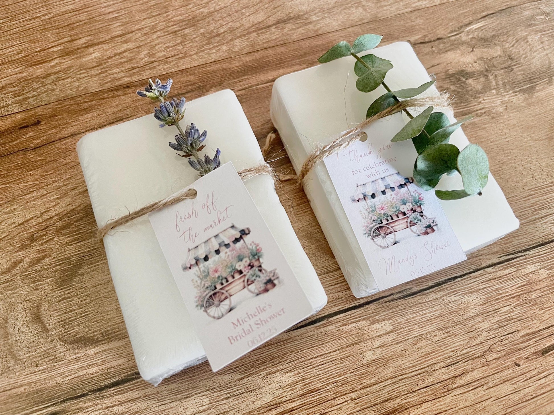 Fresh Off the Market Bridal Shower Favors - Baby in Bloom Shower Favors - Locally Grown Baby Shower Favors