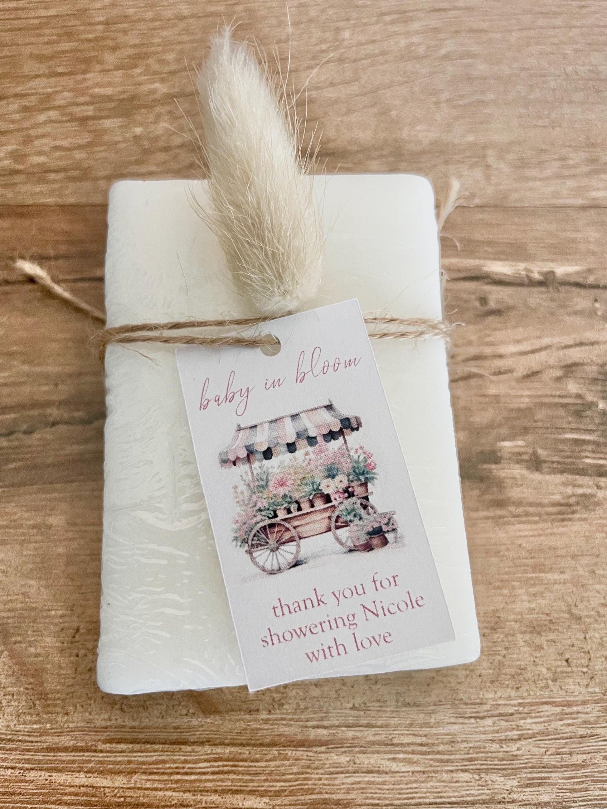 Fresh Off the Market Bridal Shower Favors - Baby in Bloom Shower Favors - Locally Grown Baby Shower Favors