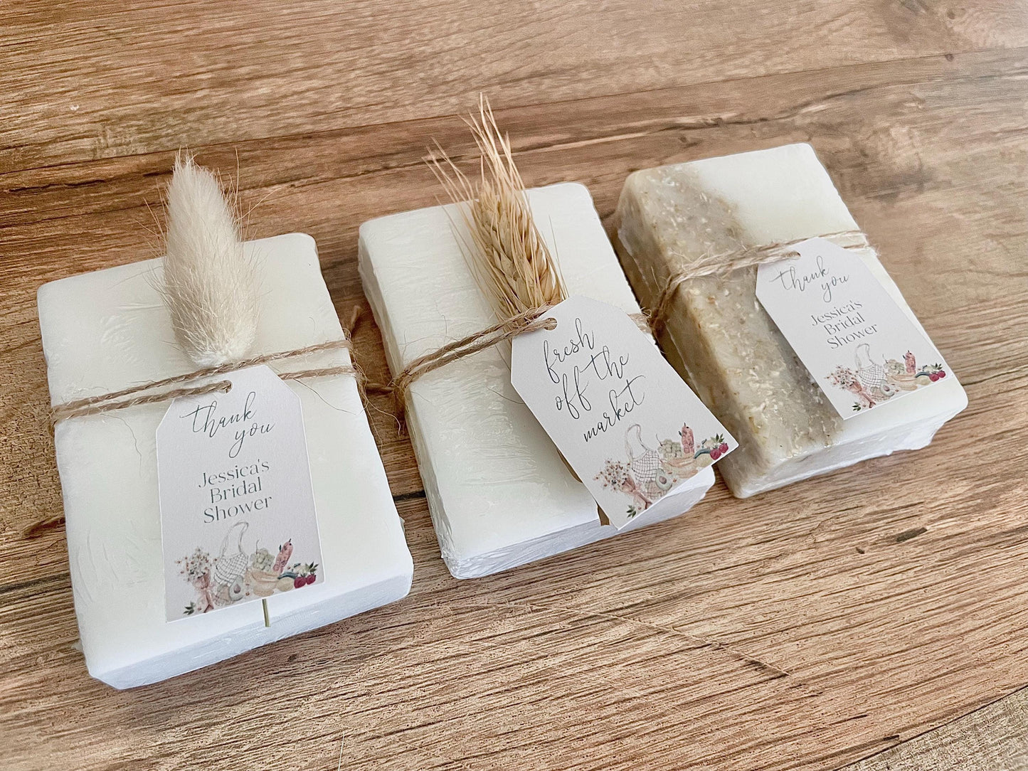 “locally grown” theme personalized baby shower favors