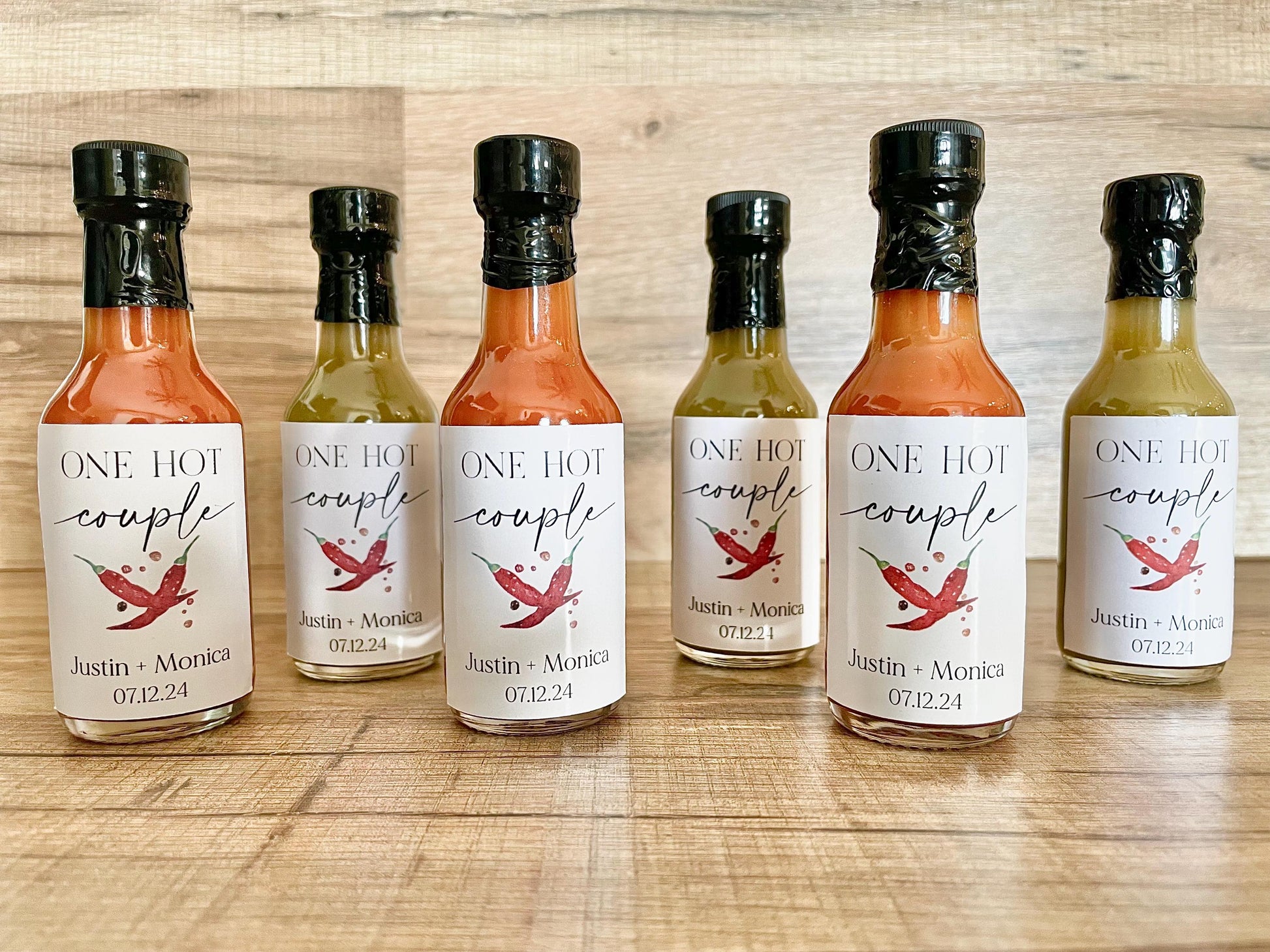 Mini Hot Sauce Wedding Favors