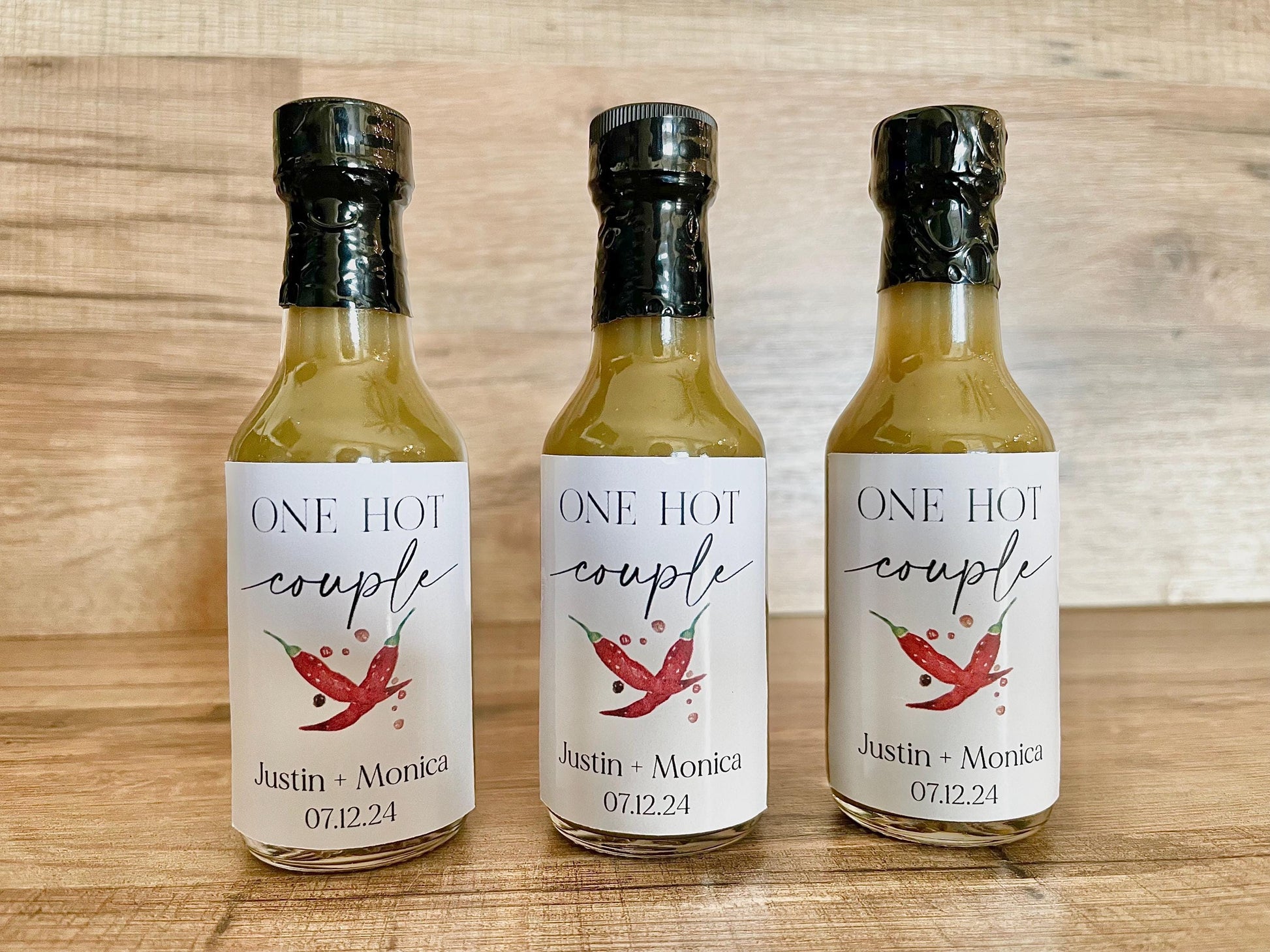 Mini Hot Sauce Wedding Favors