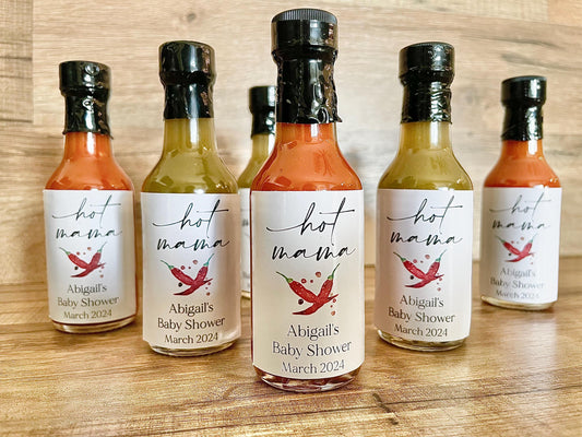 Mini Hot Sauce Baby Shower Favors