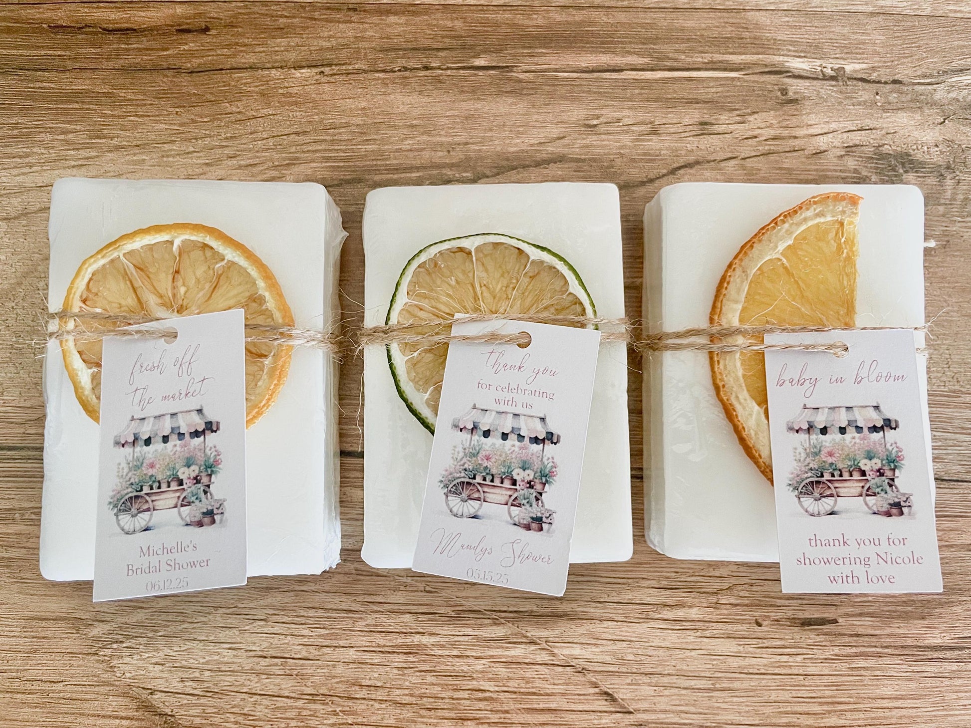 Fresh Off the Market Bridal Shower Favors - Baby in Bloom Shower Favors - Locally Grown Baby Shower Favors