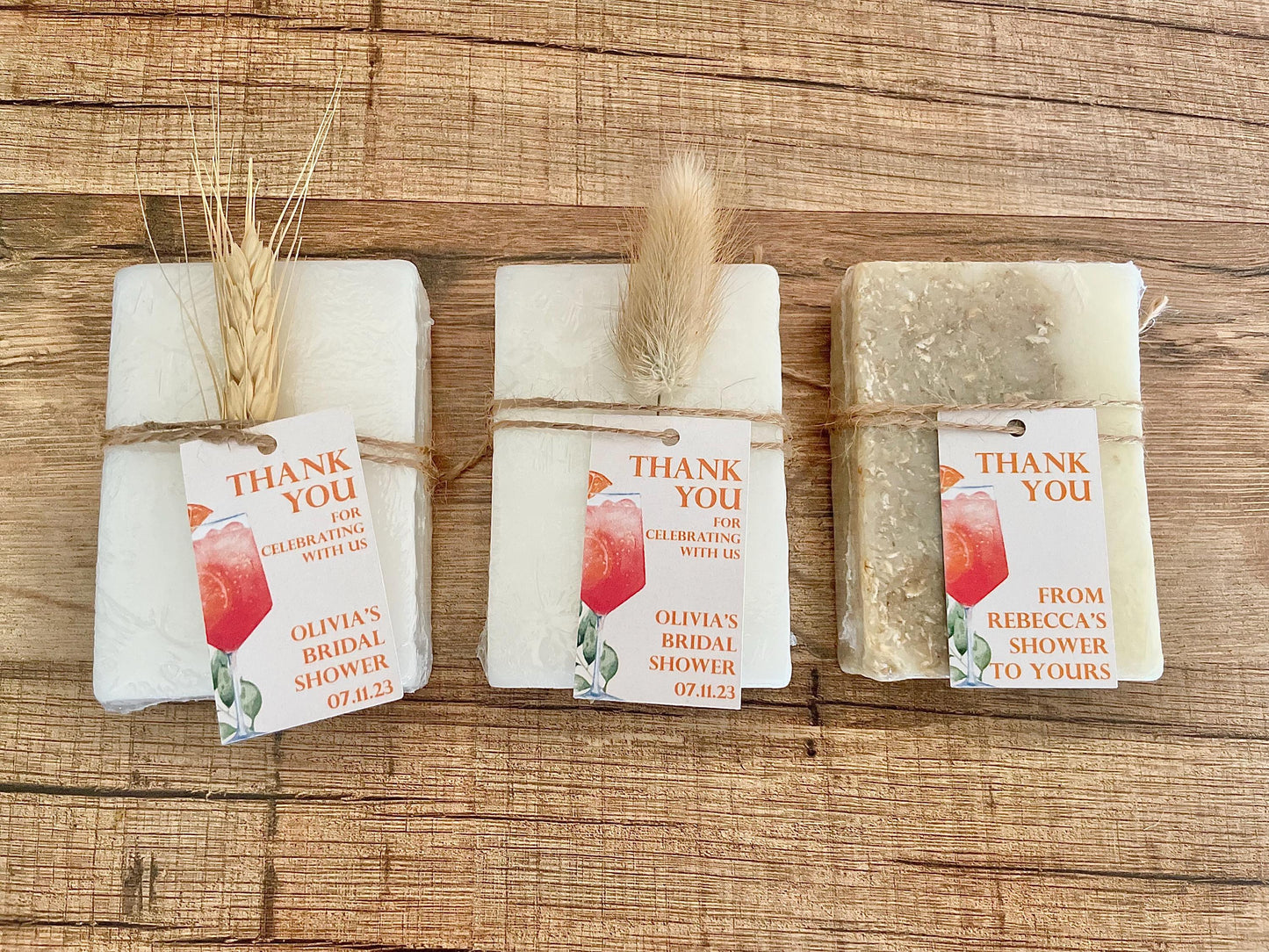 Love at first spritz bridal shower favors, aperol spritz bridal shower, handmade soap bar favors for guests