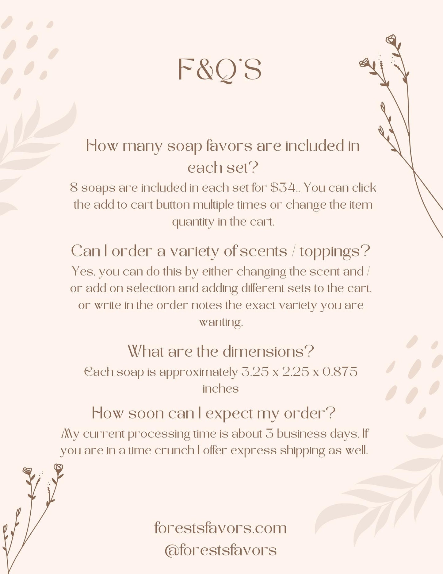 Locally Grown or Fresh Off the Market Soap Favors – Handmade Farmers Market Shower Gift