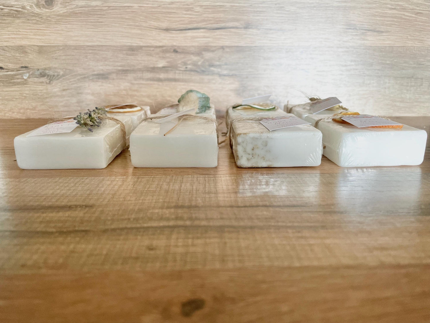 handmade soap bar favors with personalized tag