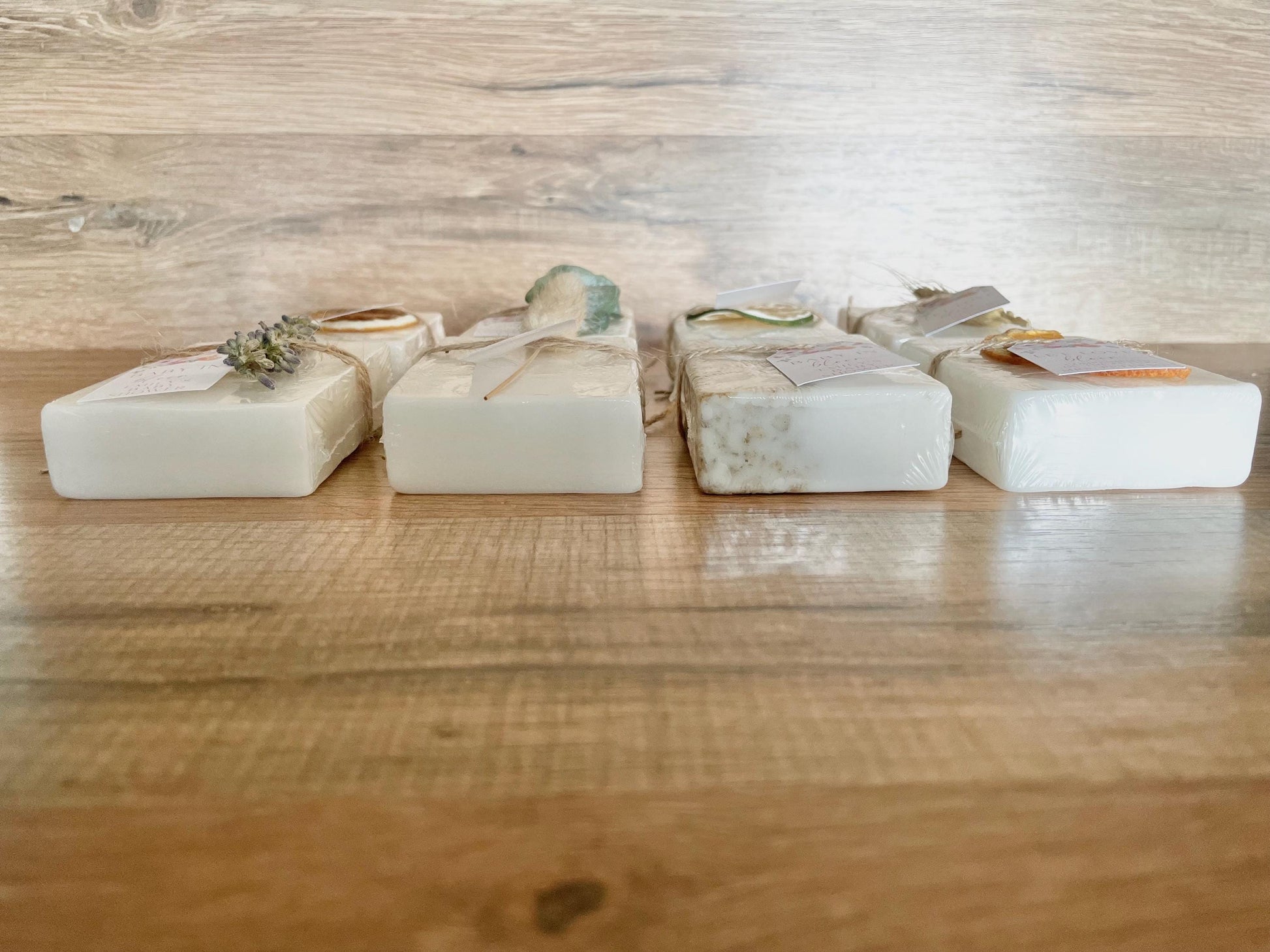 handmade soap bar favors with personalized tag