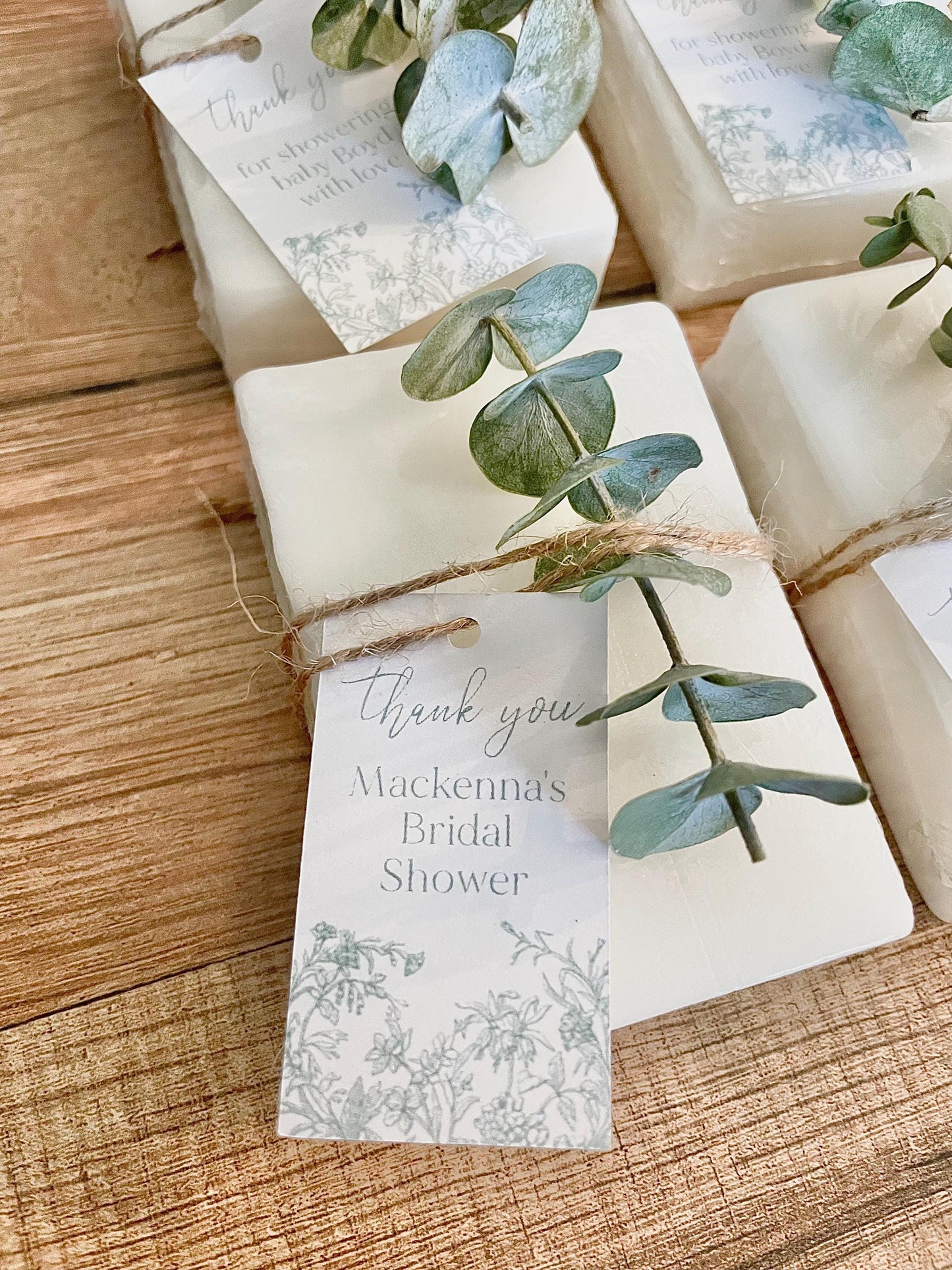 Handmade Soap Favors for Bridal Shower with Personalized Tag, Personalized Wedding Favors, Custom Soap Favors for Baby Shower