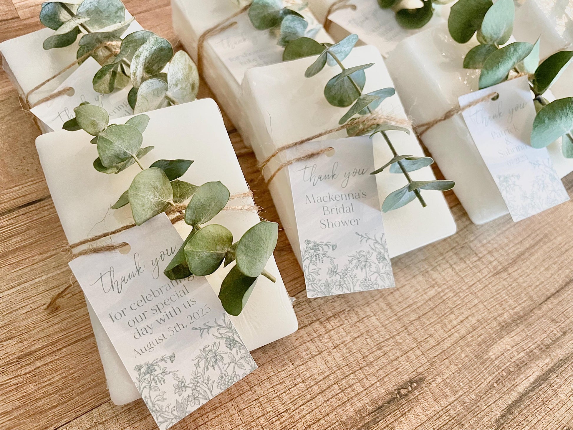 Handmade Soap Favors for Bridal Shower with Personalized Tag, Personalized Wedding Favors, Custom Soap Favors for Baby Shower