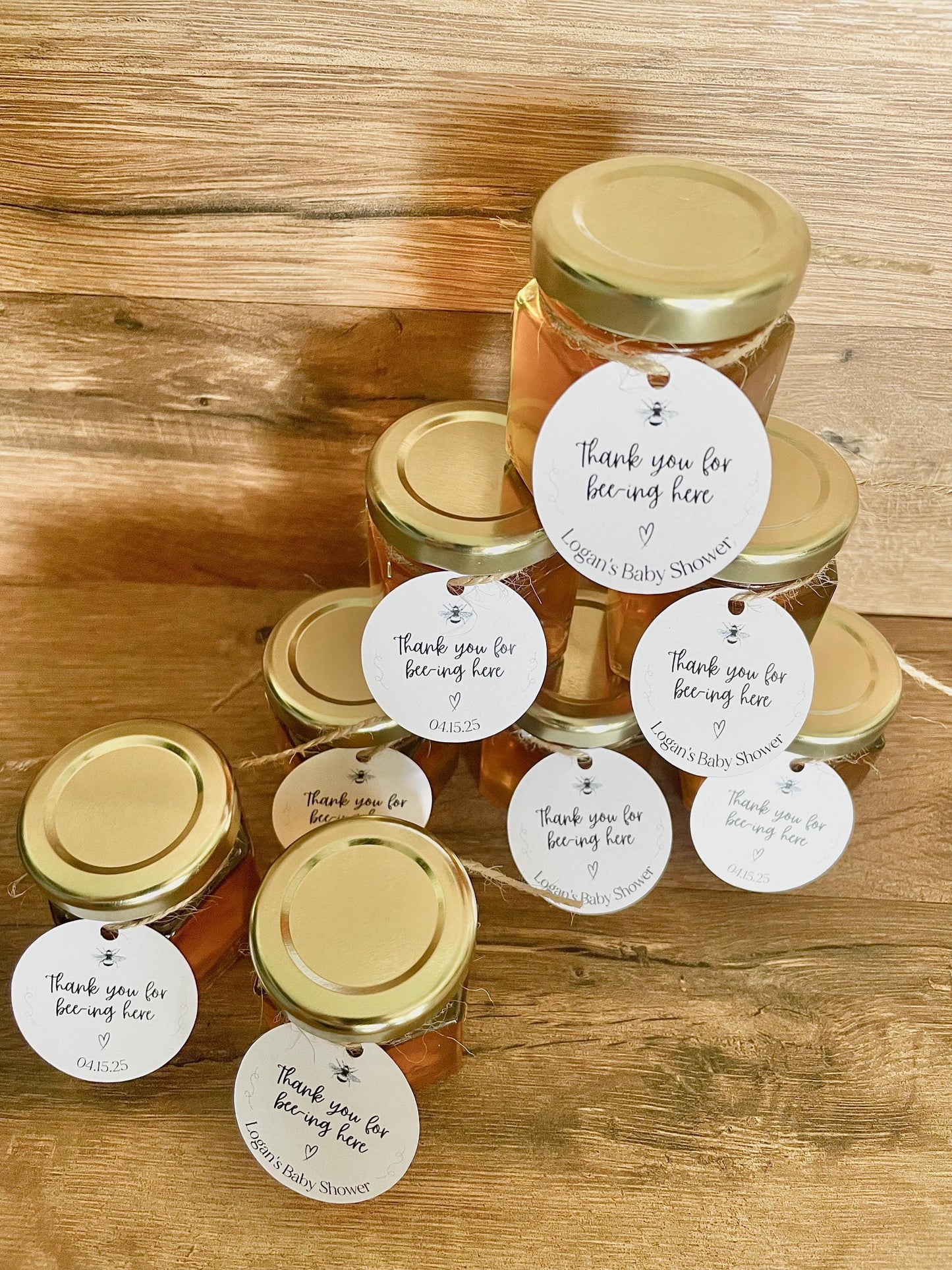 Mini Honey Jar Wedding Favors - Bridal Shower Favors for Guests - Personalized Wedding Favors