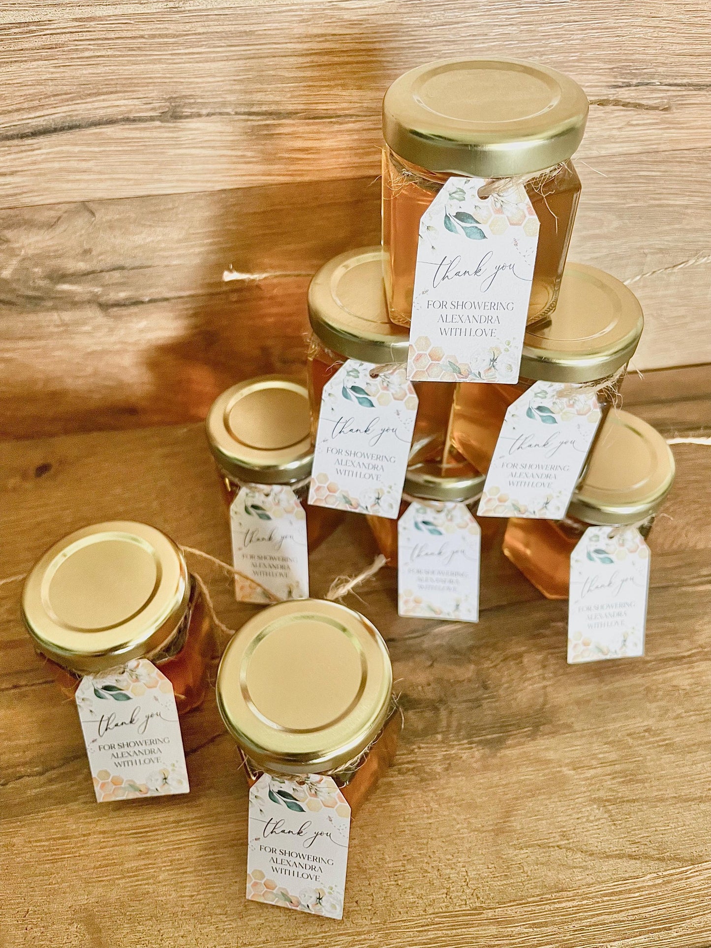 Mini Honey Jar Wedding Favors - Bridal Shower Favors for Guests - Personalized Wedding Favors