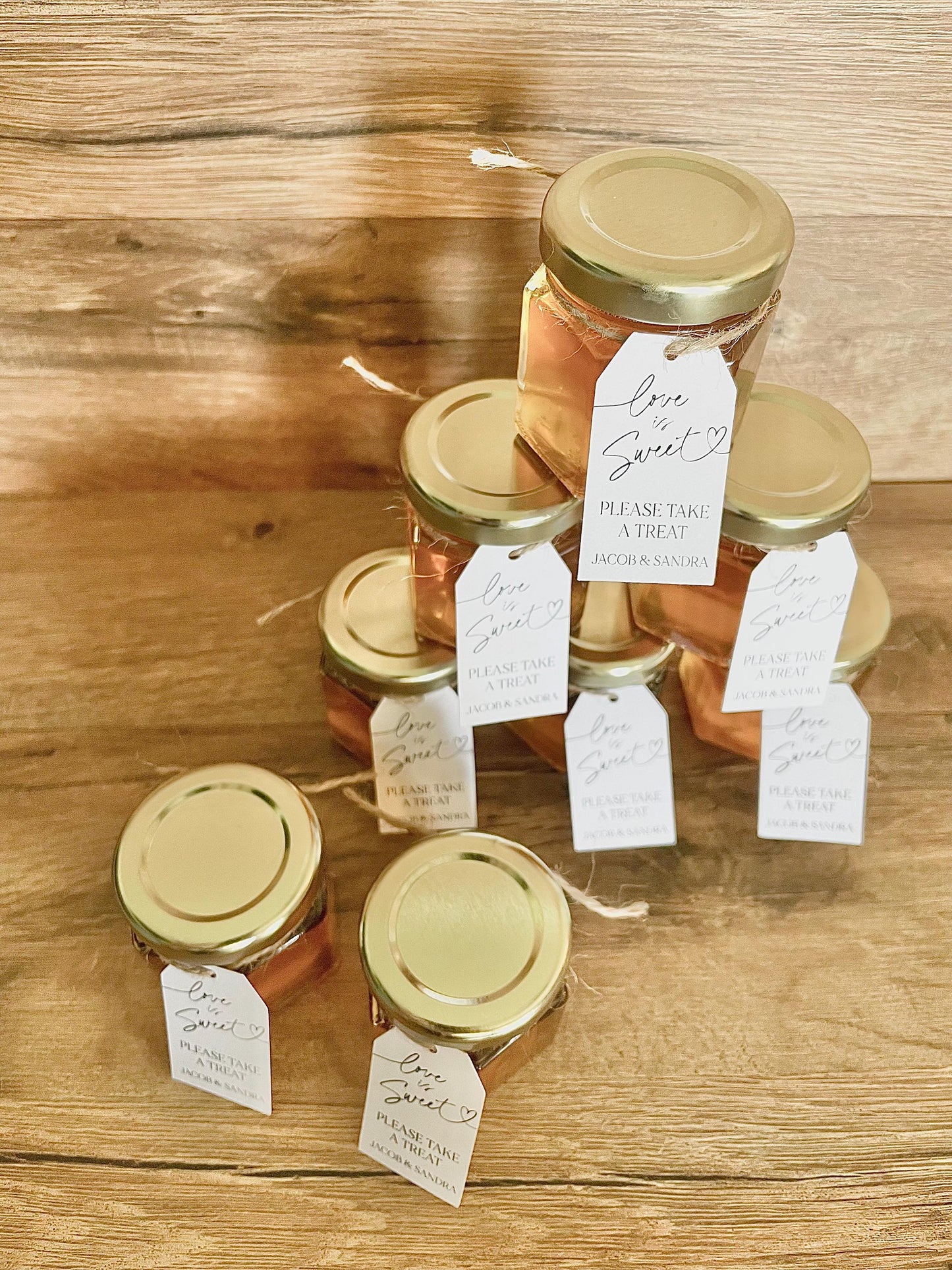 personalized honey jar wedding favors