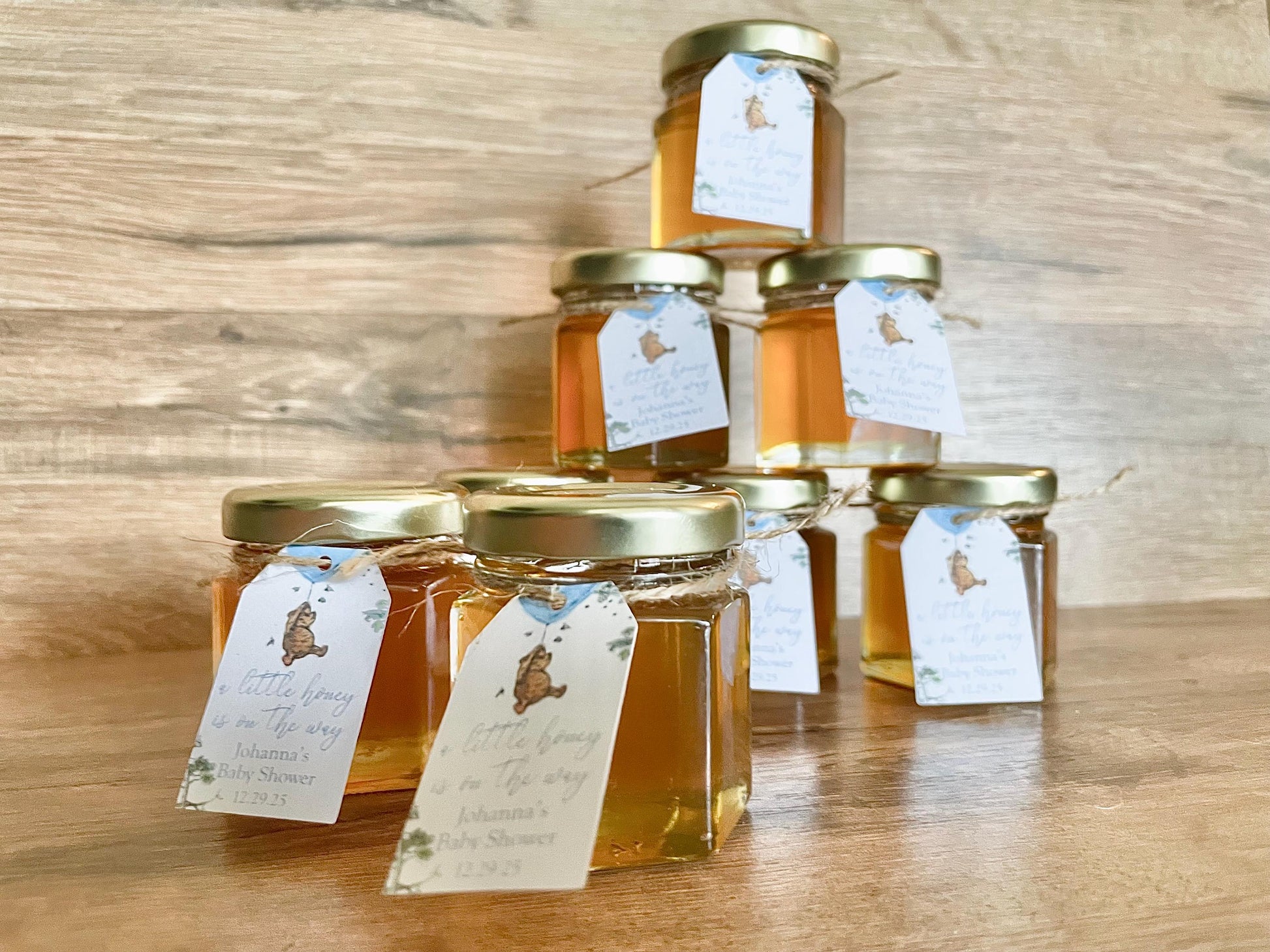 a little honey is on the way baby shower favors