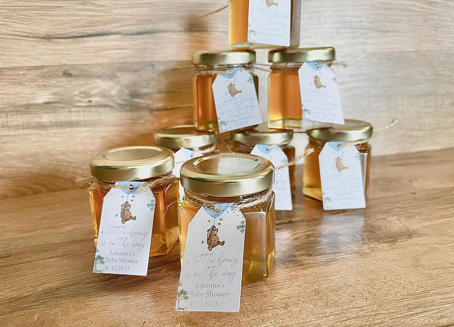a little honey is on the way baby shower favors