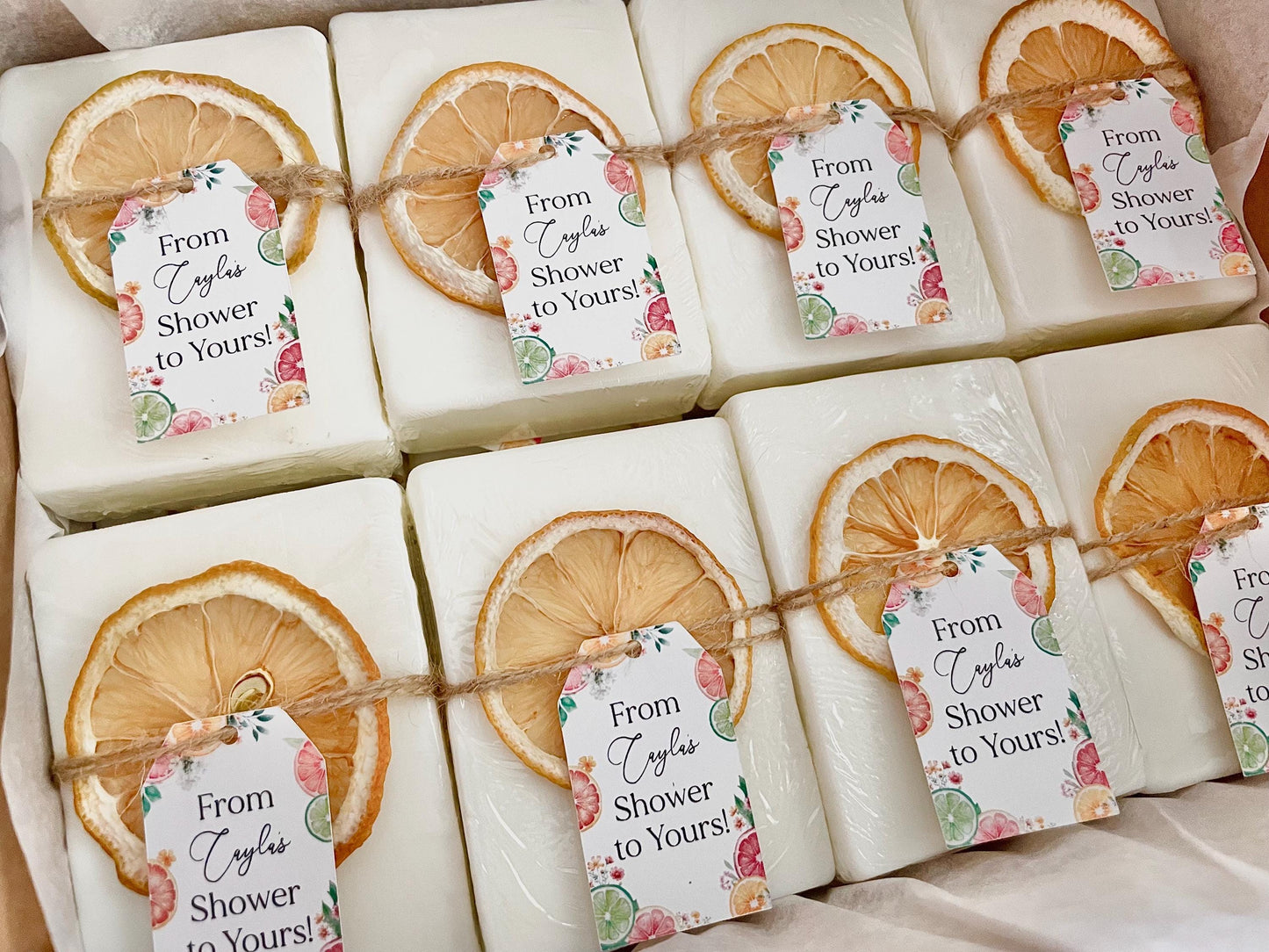Citrus-Themed Soap Favors – Handmade Bridal & Baby Shower Guest Gifts