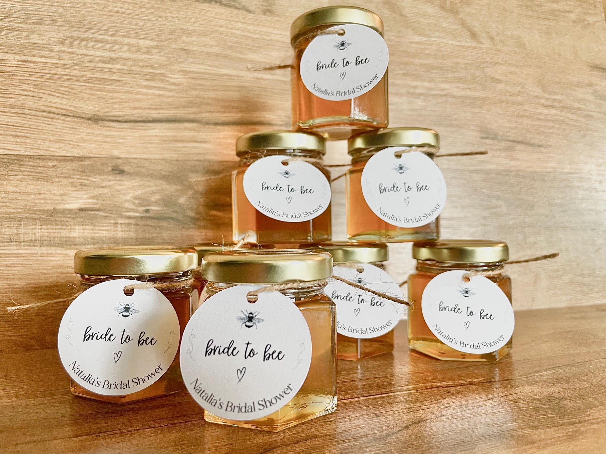 Personalized Honey Jar Bridal Shower Favors - Bride to Bee