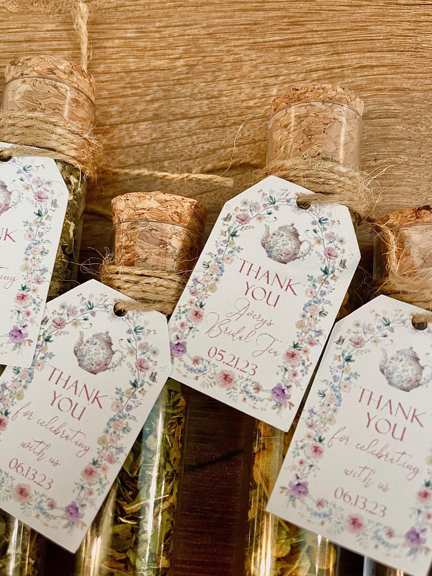 personalized bridal tea party shower favors