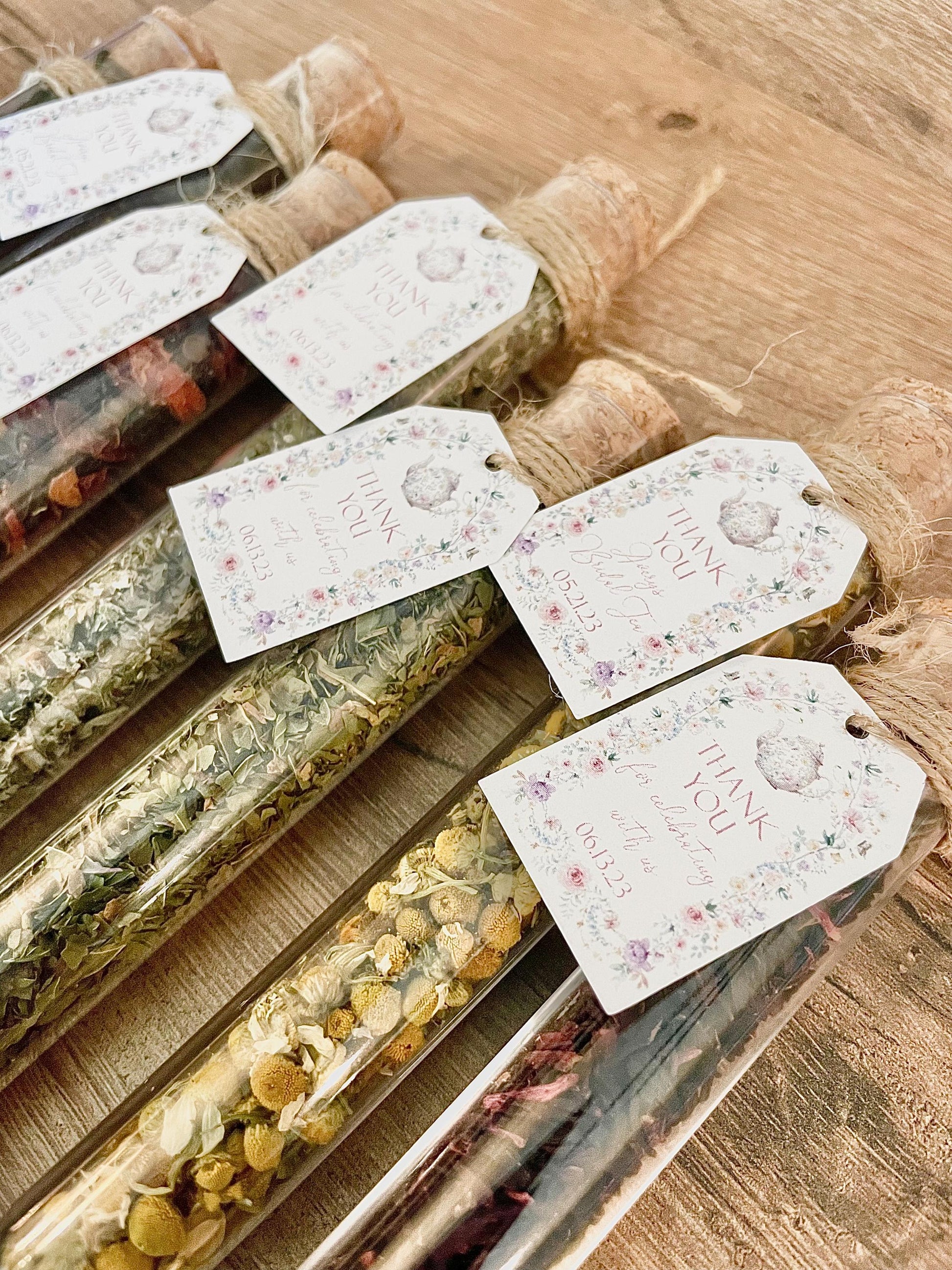 personalized bridal tea party shower favors