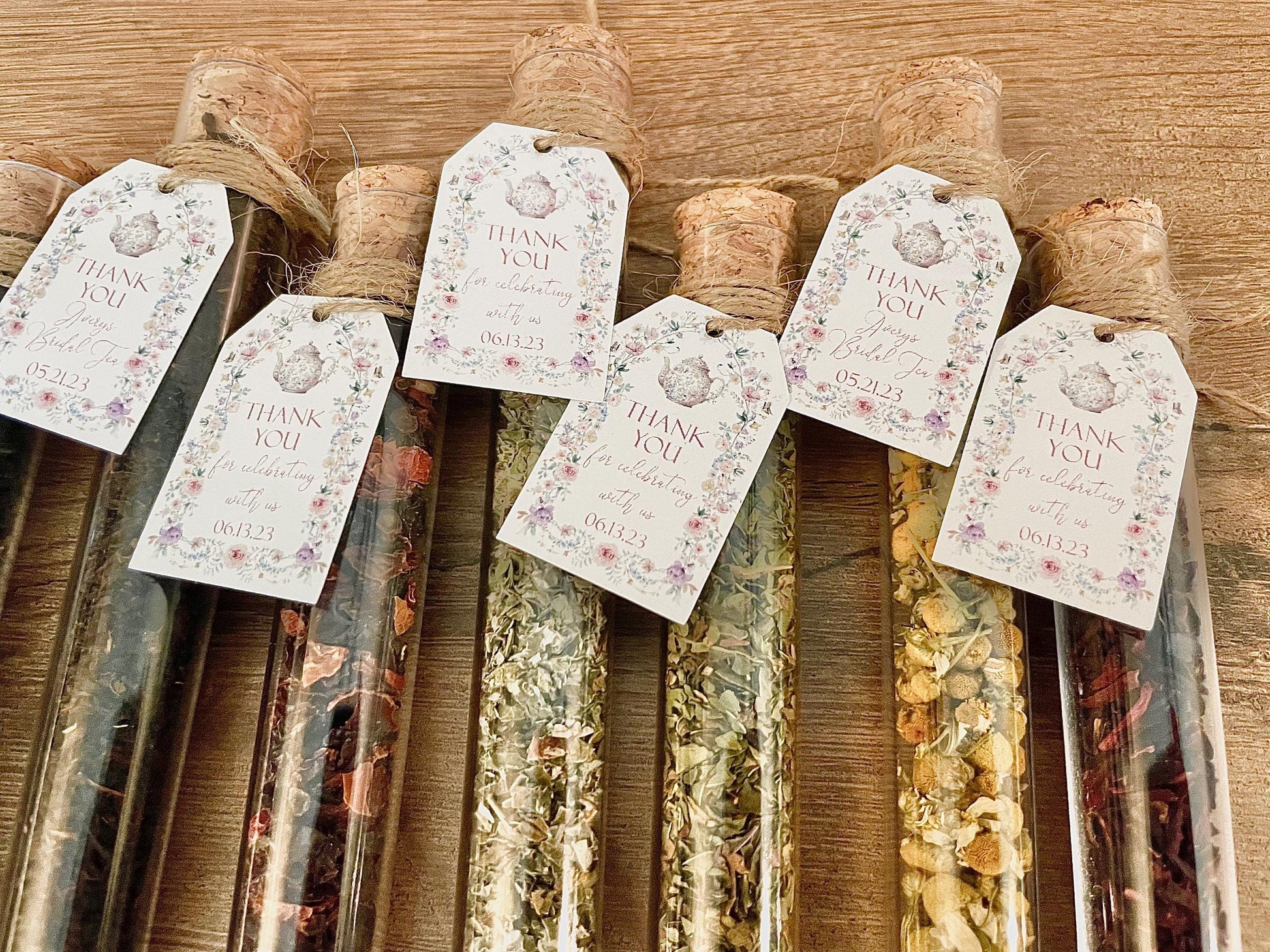 personalized bridal tea party shower favors