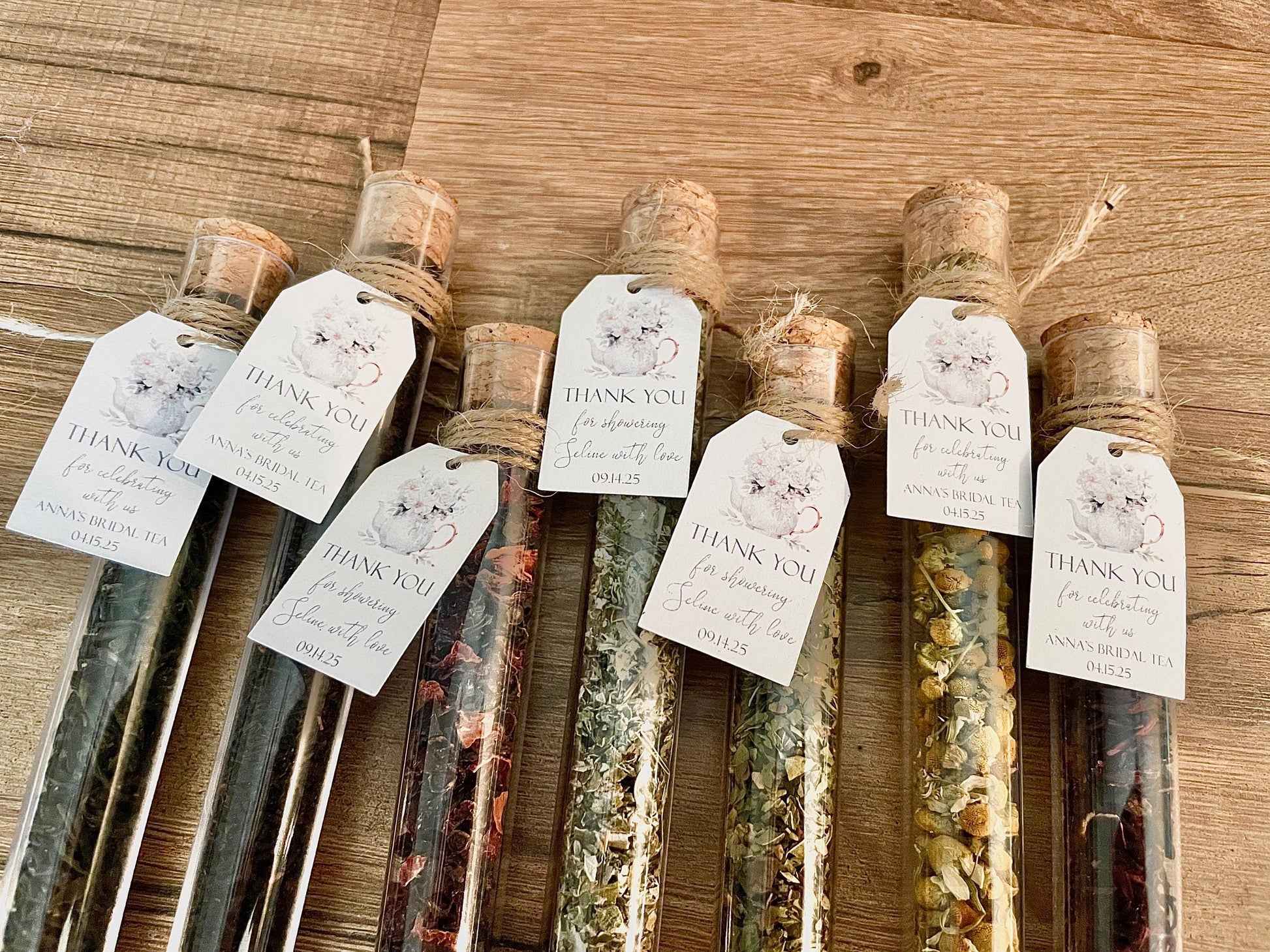 Personalized Bridal Shower Tea Favors: Love is Brewing