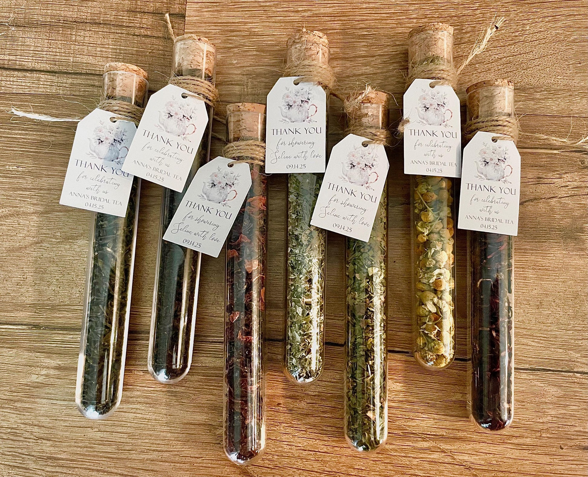 Bridal Shower Tea Party Favors , Personalized Wedding Favors, Love is Brewing Bridal Tea