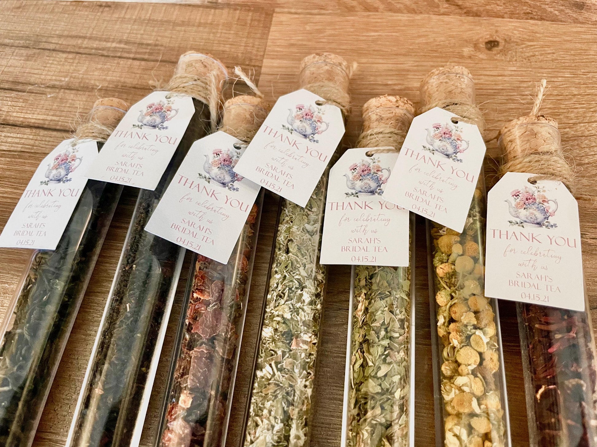Bridal Shower Tea Party Favors , Personalized Wedding Favors, Love is Brewing Bridal Tea