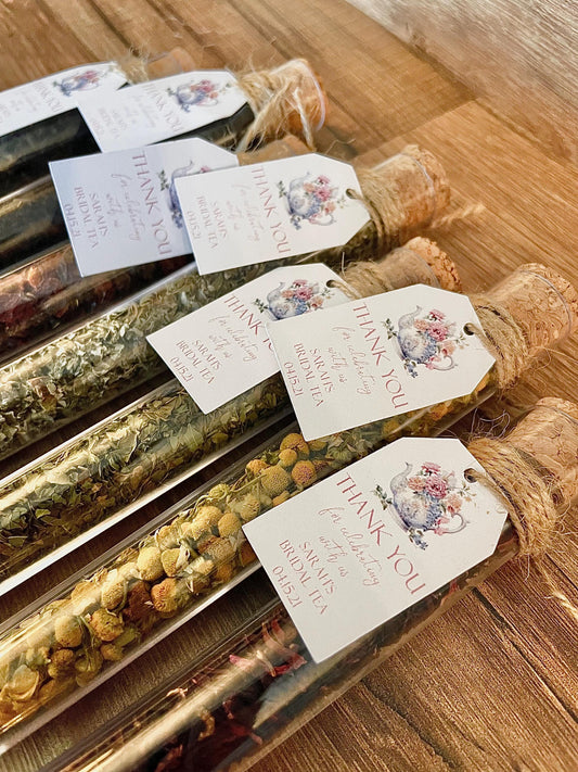 Bridal Shower Tea Party Favors , Personalized Wedding Favors, Love is Brewing Bridal Tea